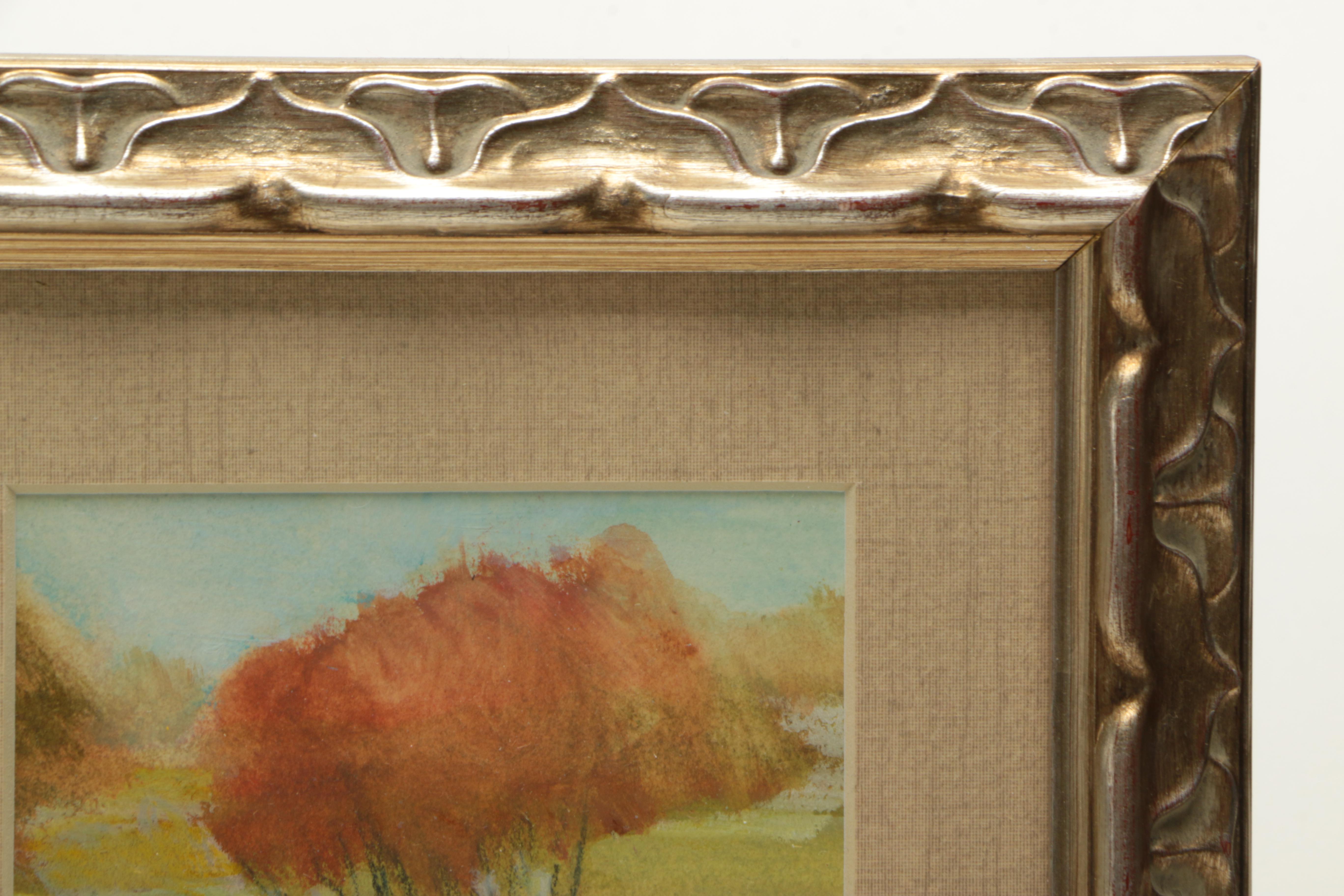 Pair of J.W.W. Pastels on Paper