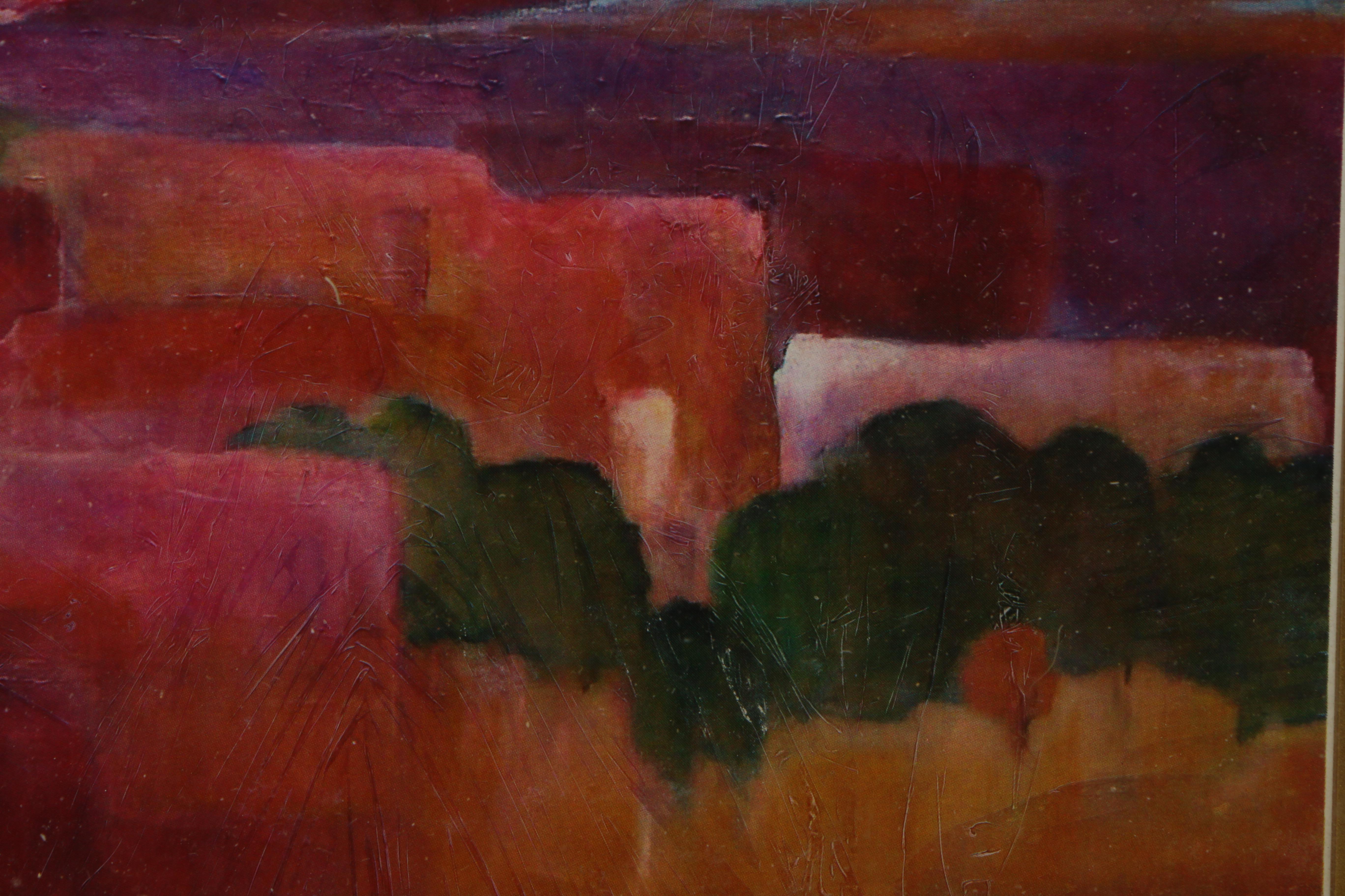 Southwestern-Inspired Offset Lithograph on Paper