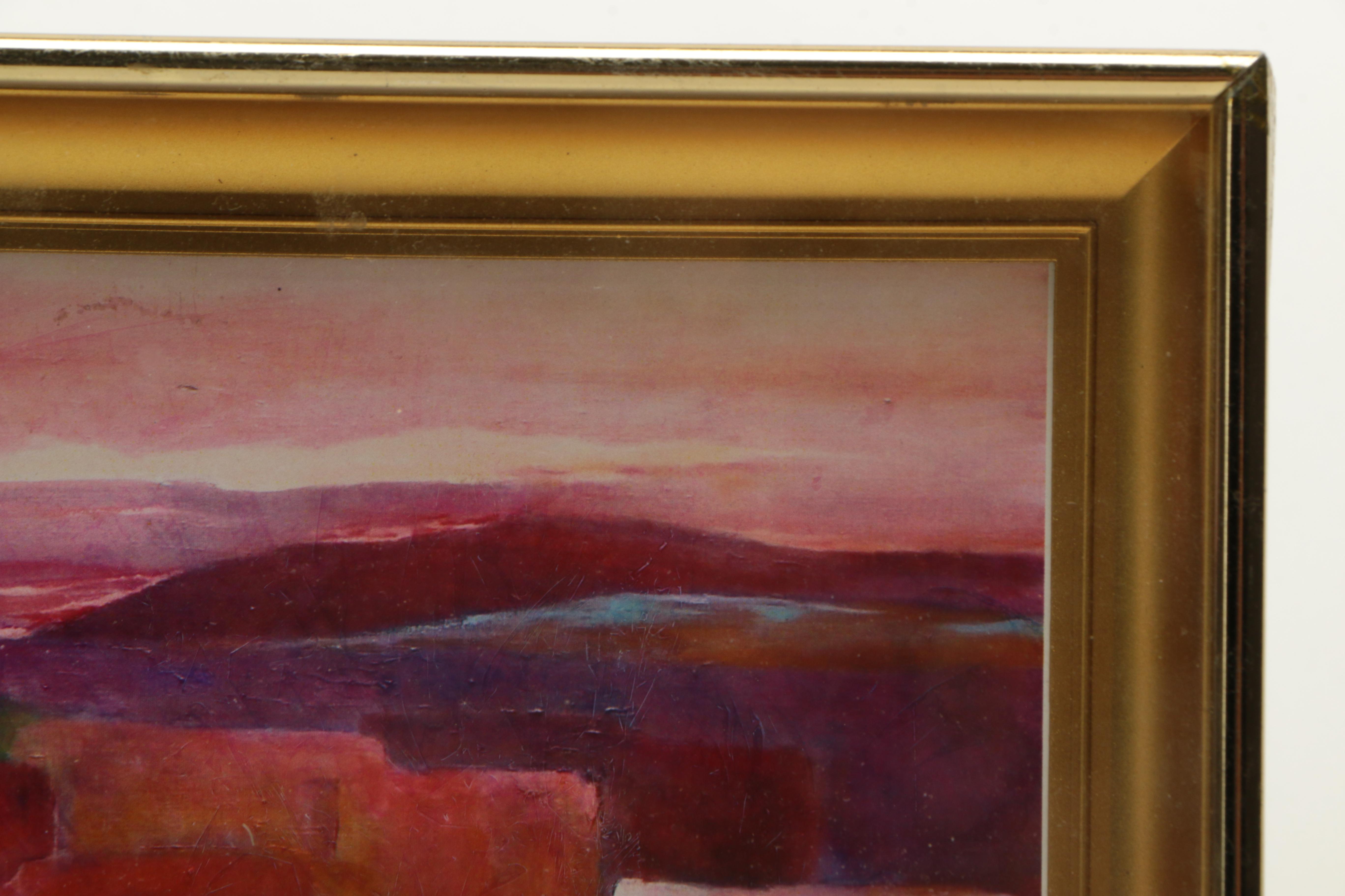 Southwestern-Inspired Offset Lithograph on Paper