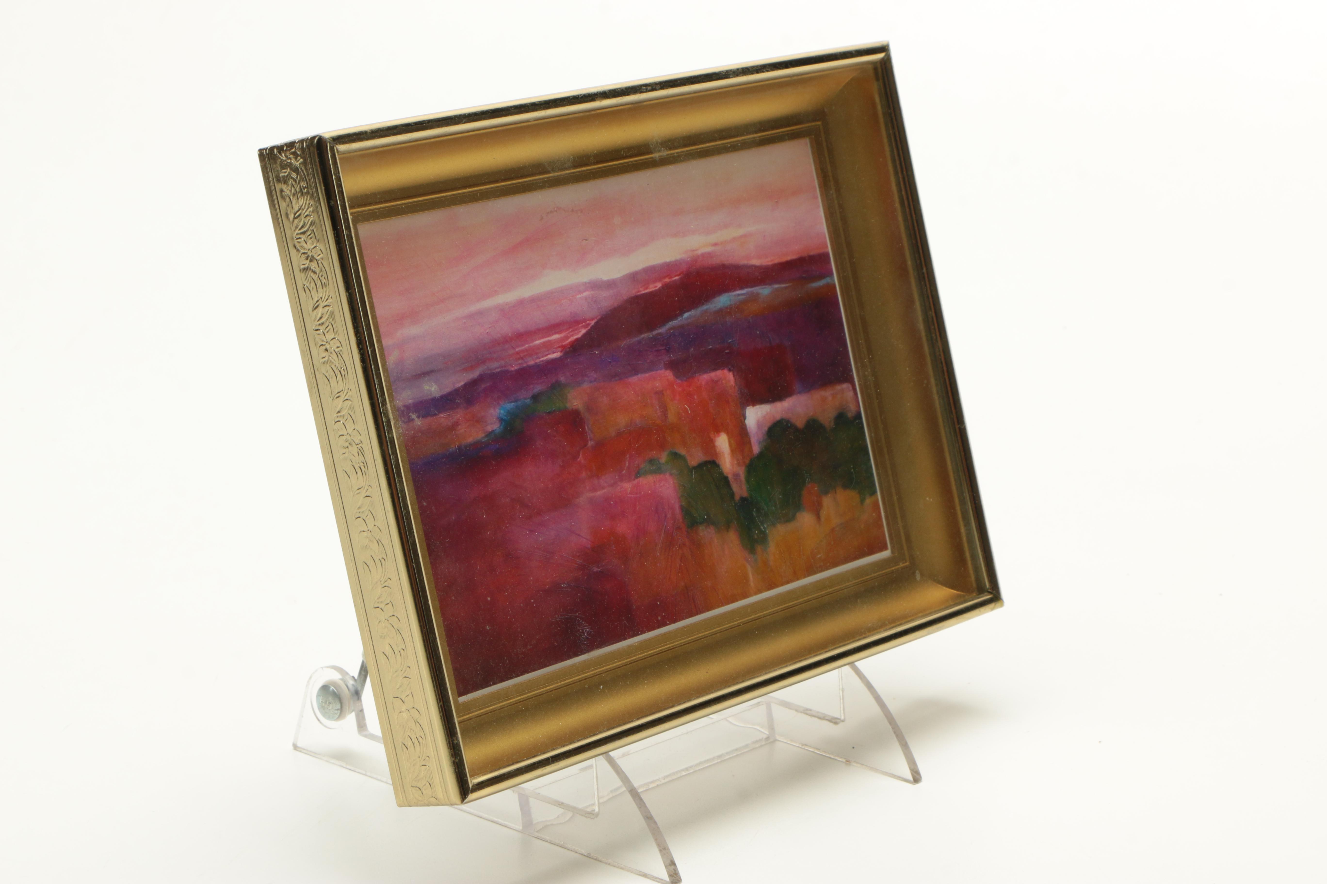 Southwestern-Inspired Offset Lithograph on Paper