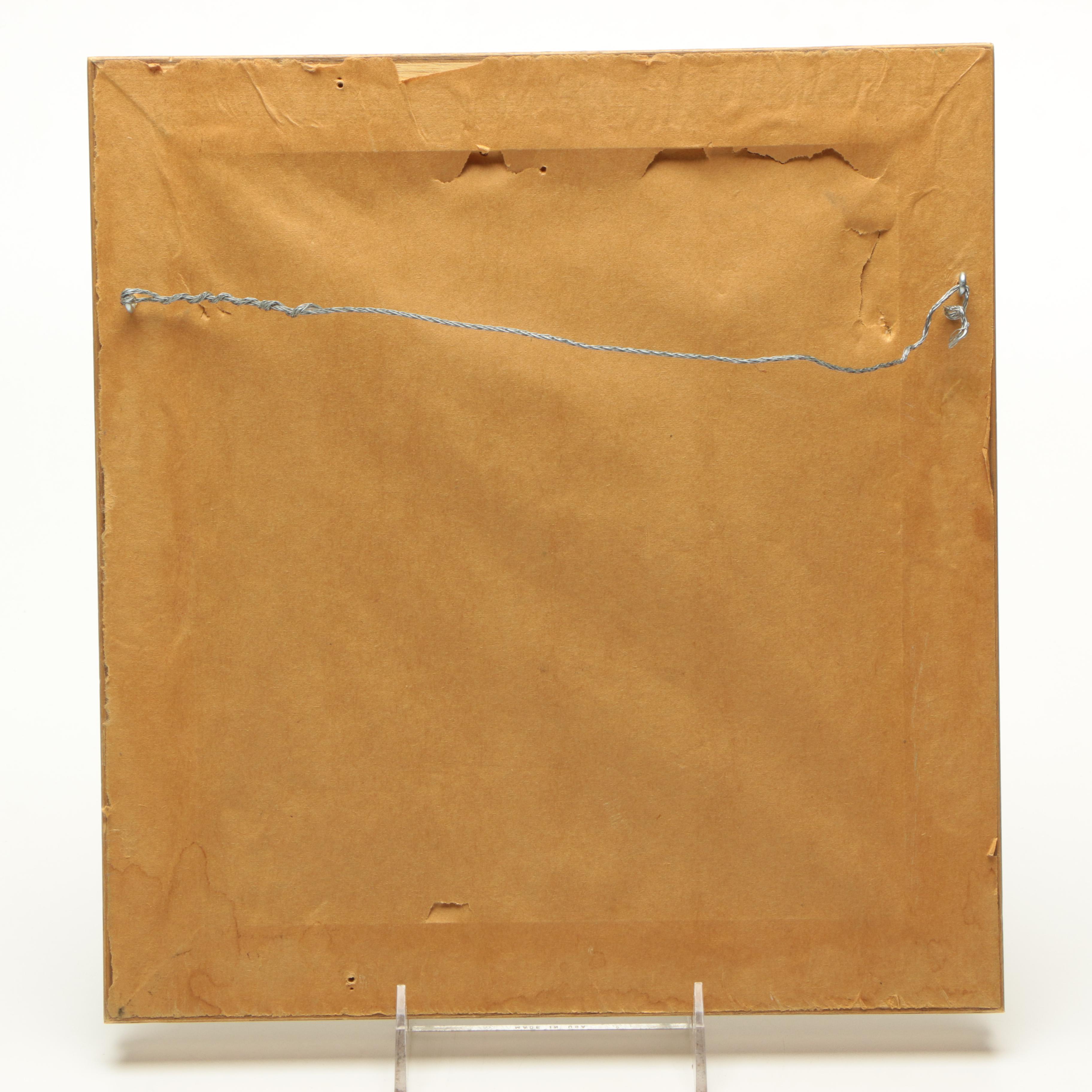 Oil on Panel of Colorful Ranch House