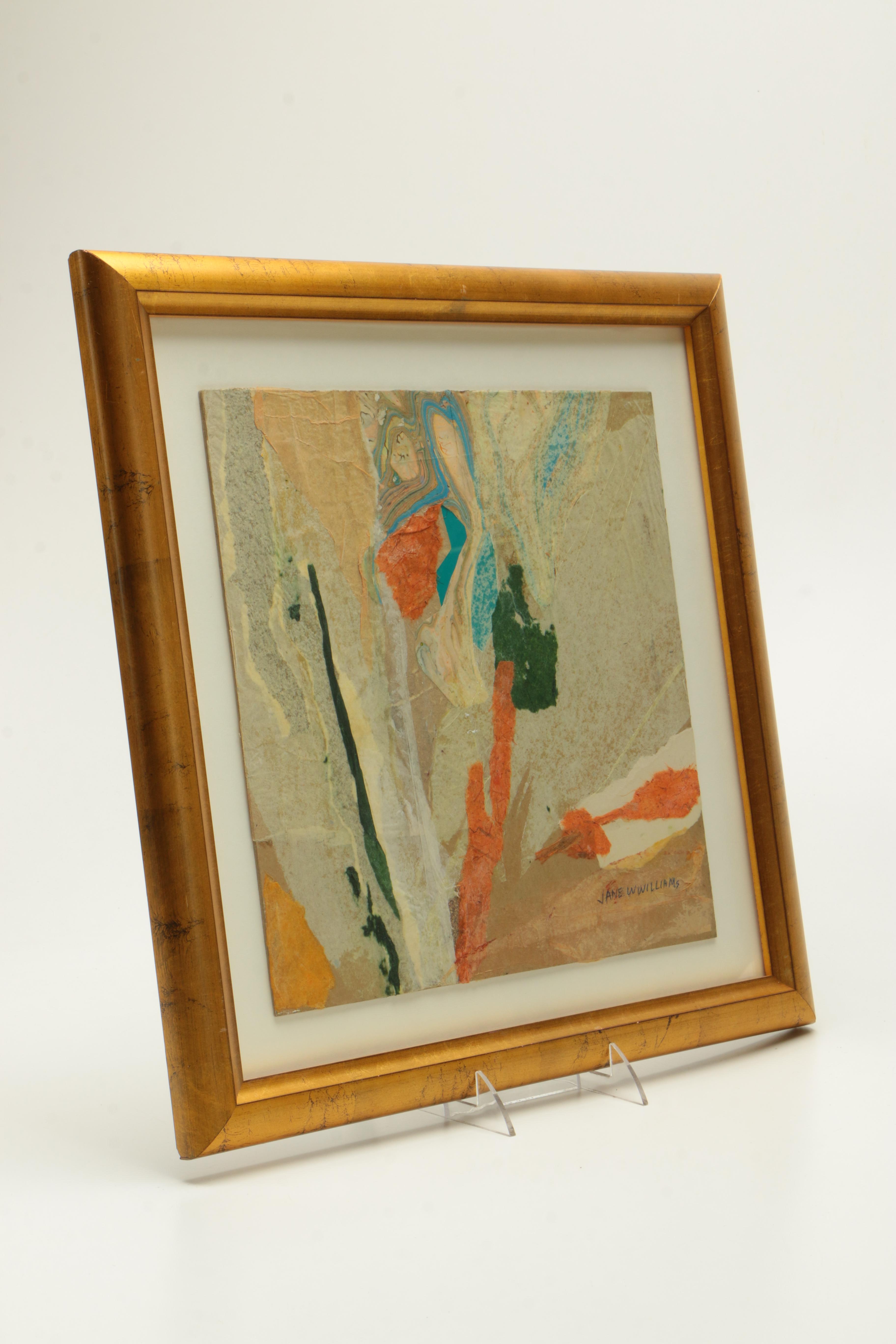 Framed and Signed Jane Williams Mixed Media