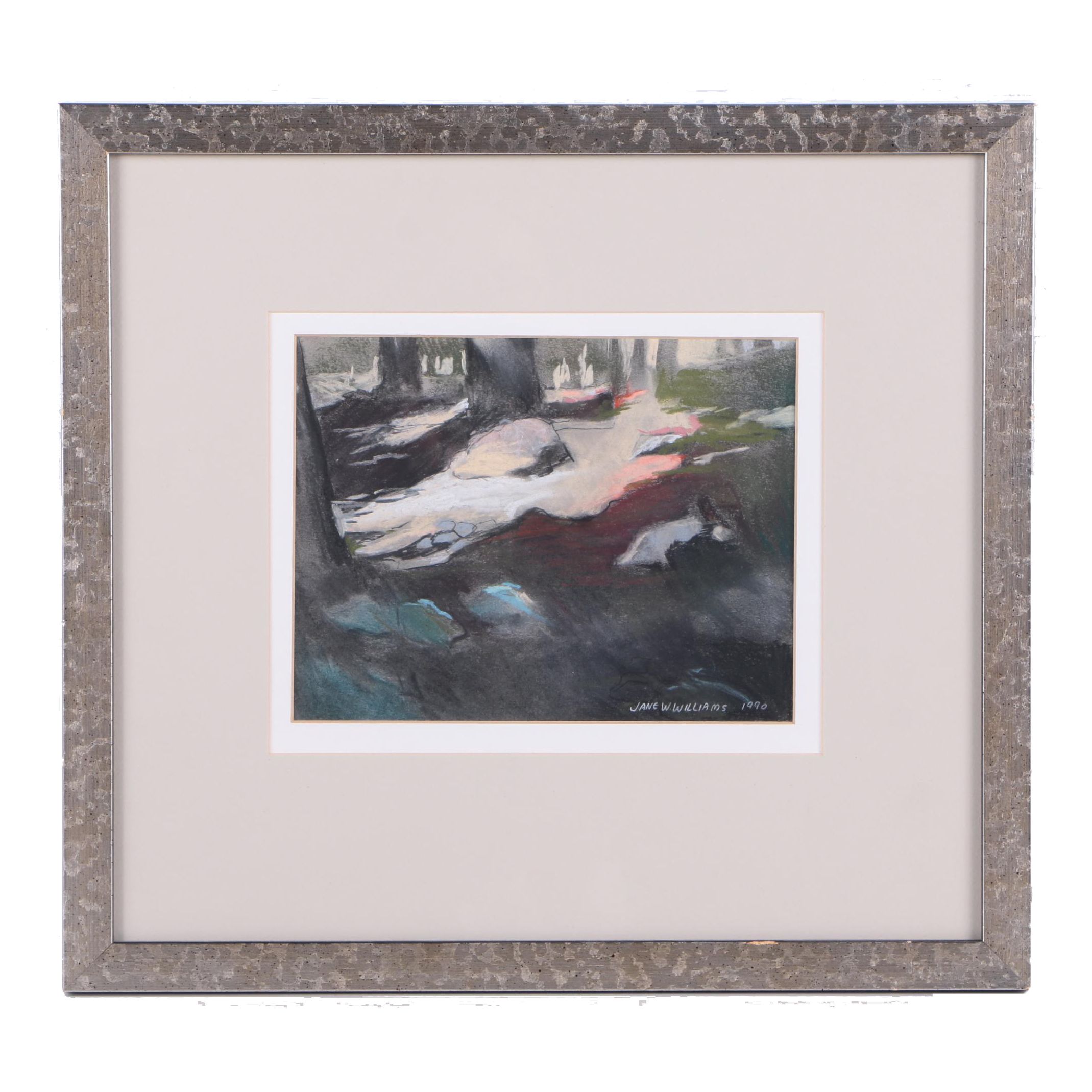 Jane W. Williams Pastel on Paper of a Forest