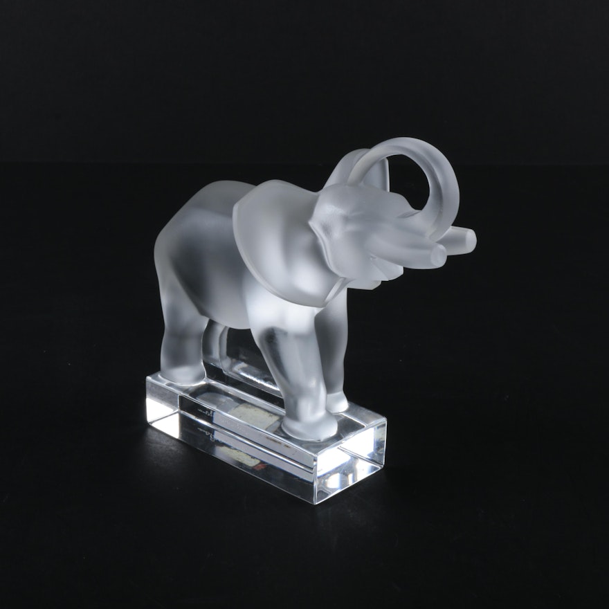 Lalique Crystal Glass Elephant