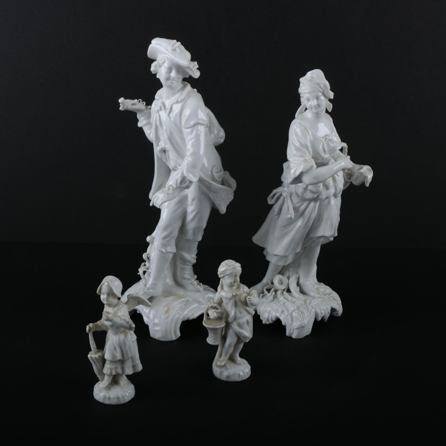 Antique KPM Blanc de Chine Figurines