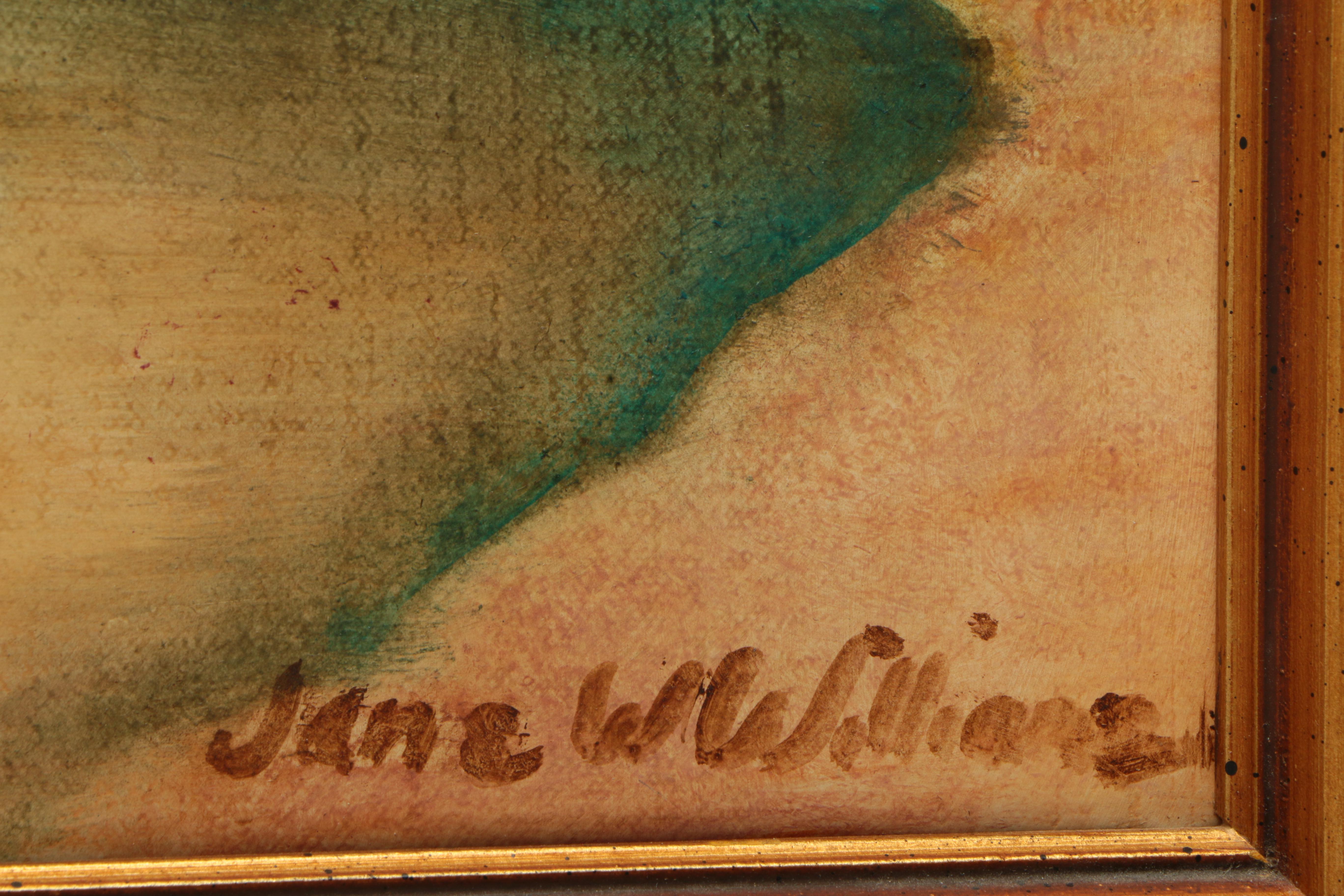 Jane W. Williams Oil on Canvas "Farm Lake Revisited"