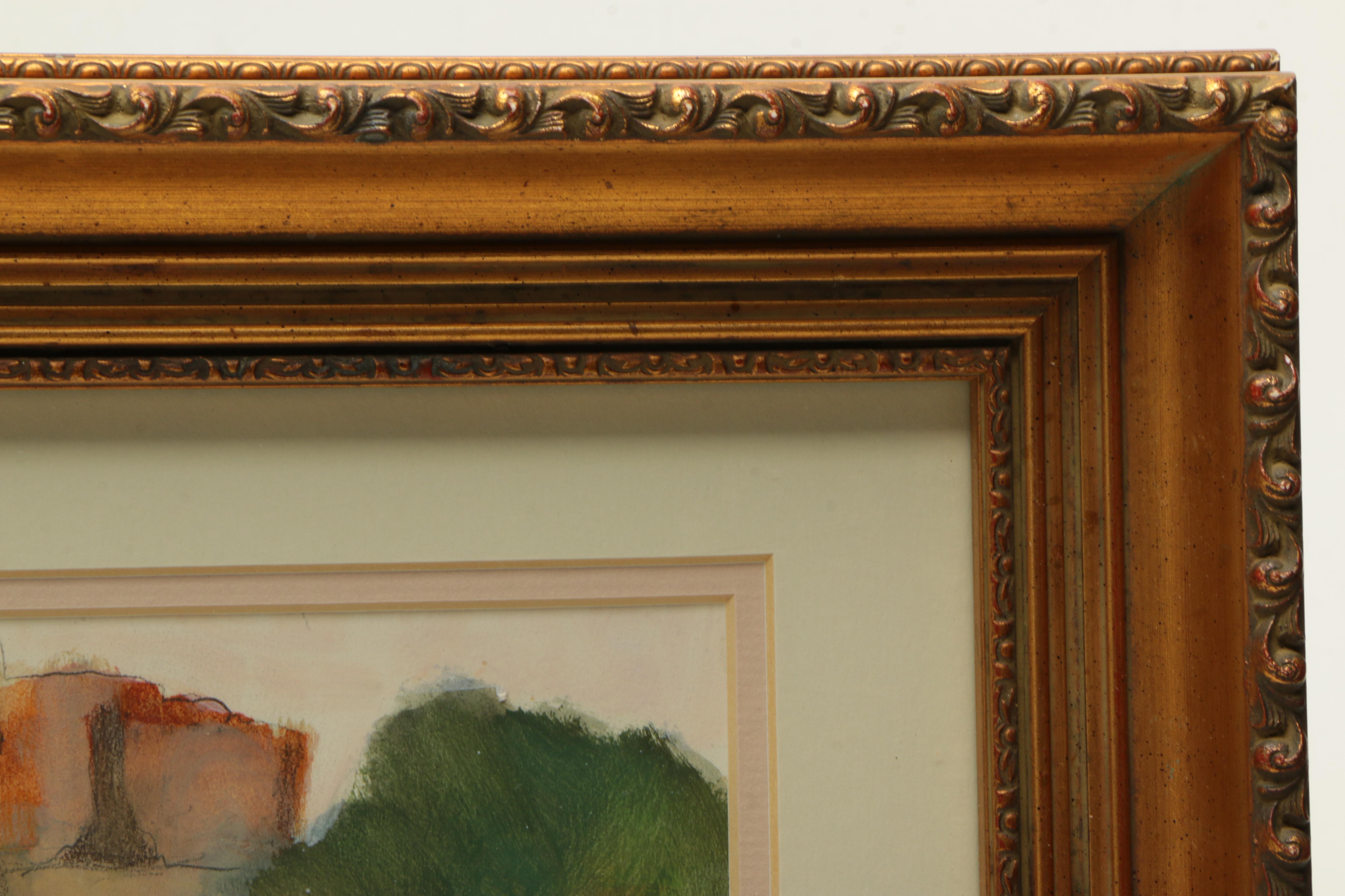 Framed Jane W. Williams Pastel on Paper