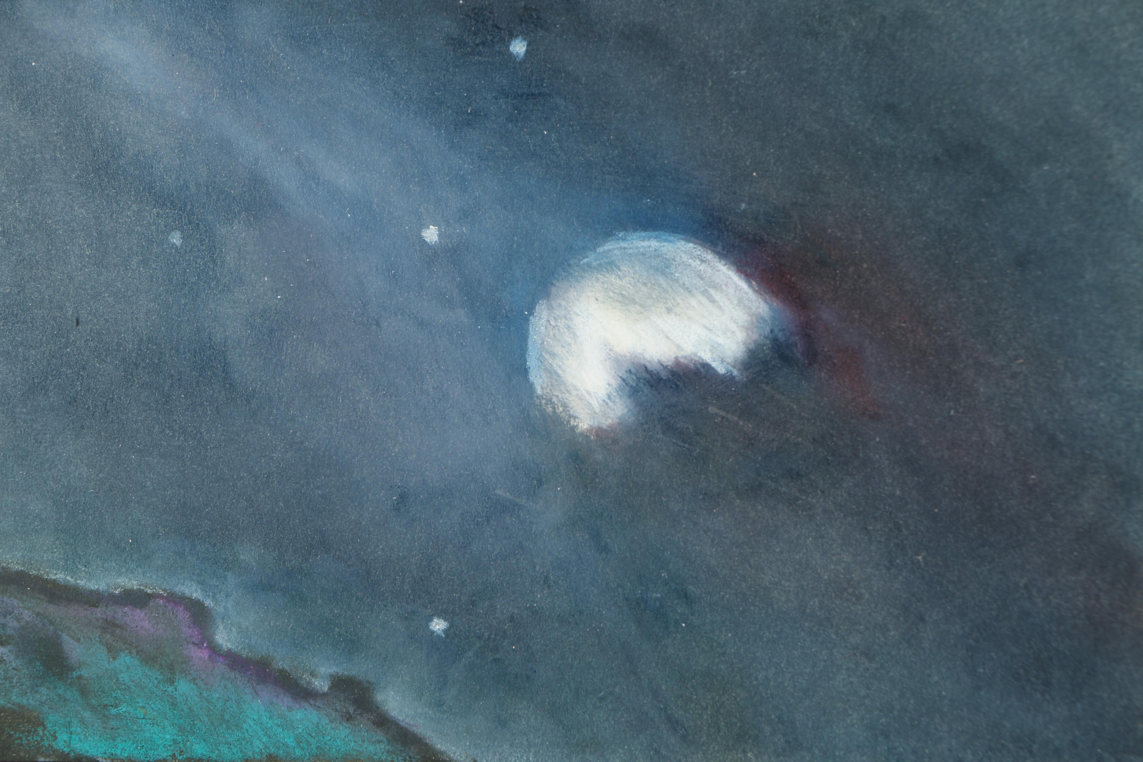 Pastel on Paper of the Night Sky