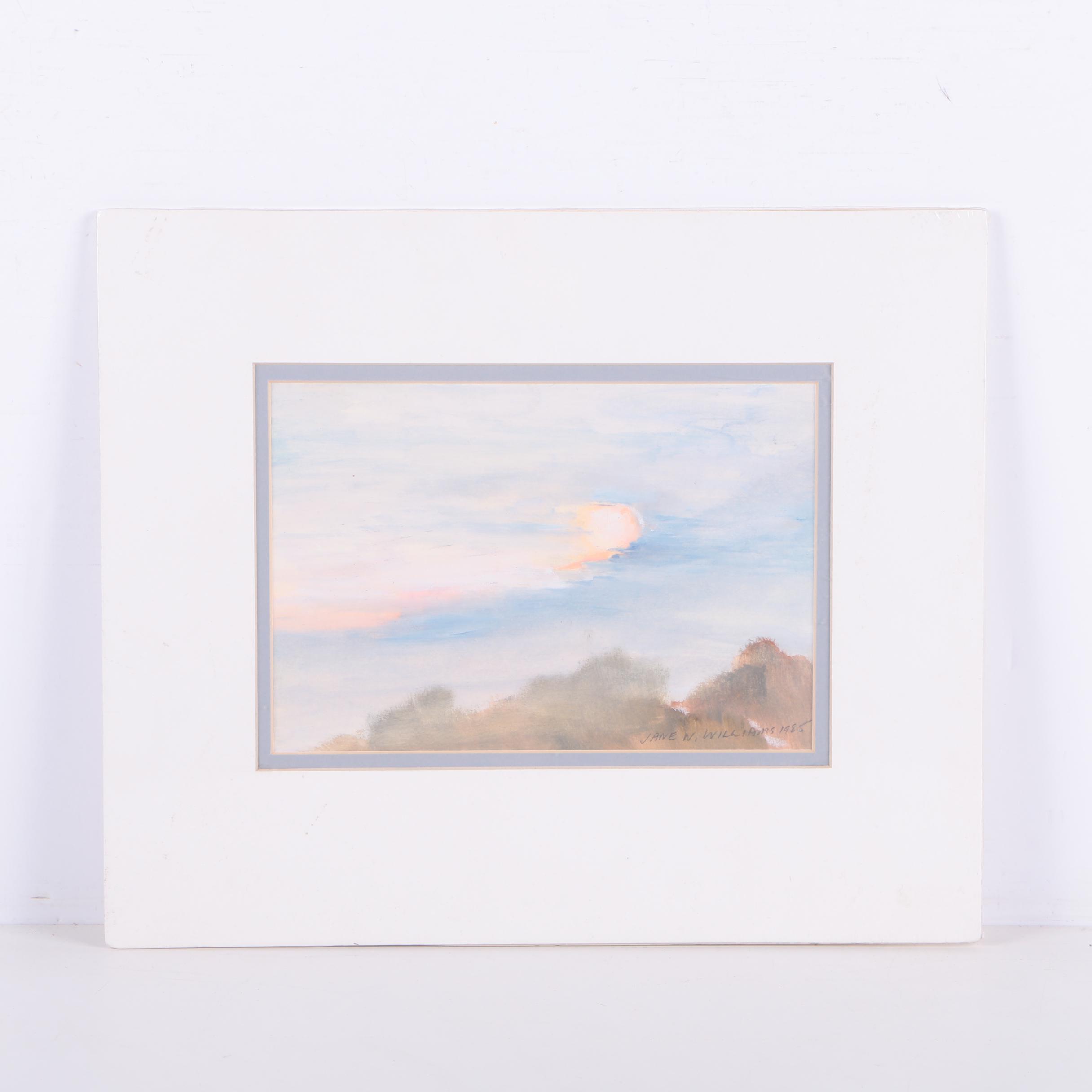 Matted Jane W. Williams Pastel on Paper