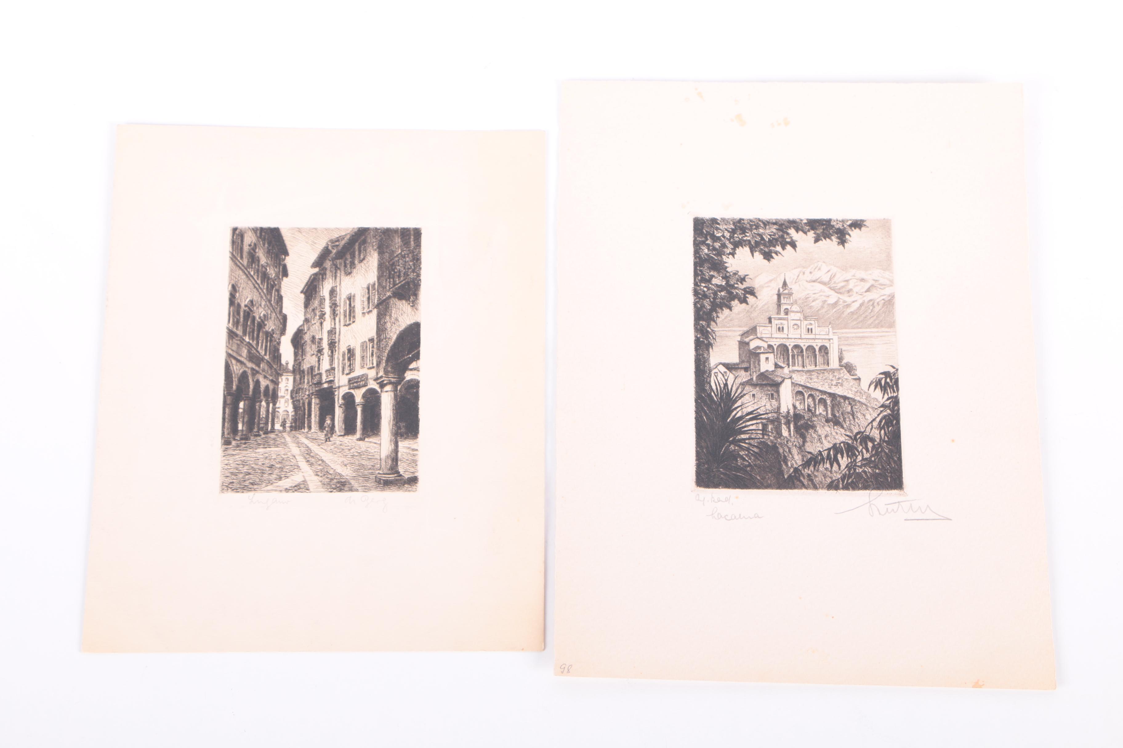 Collection of Etchings on Paper