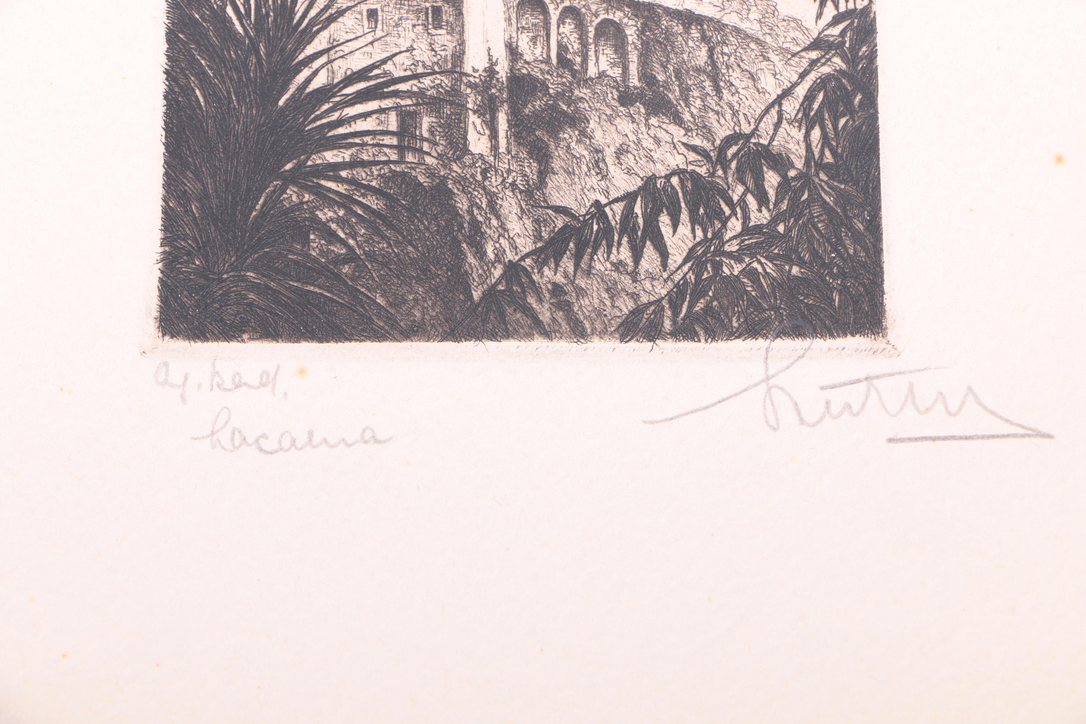 Collection of Etchings on Paper