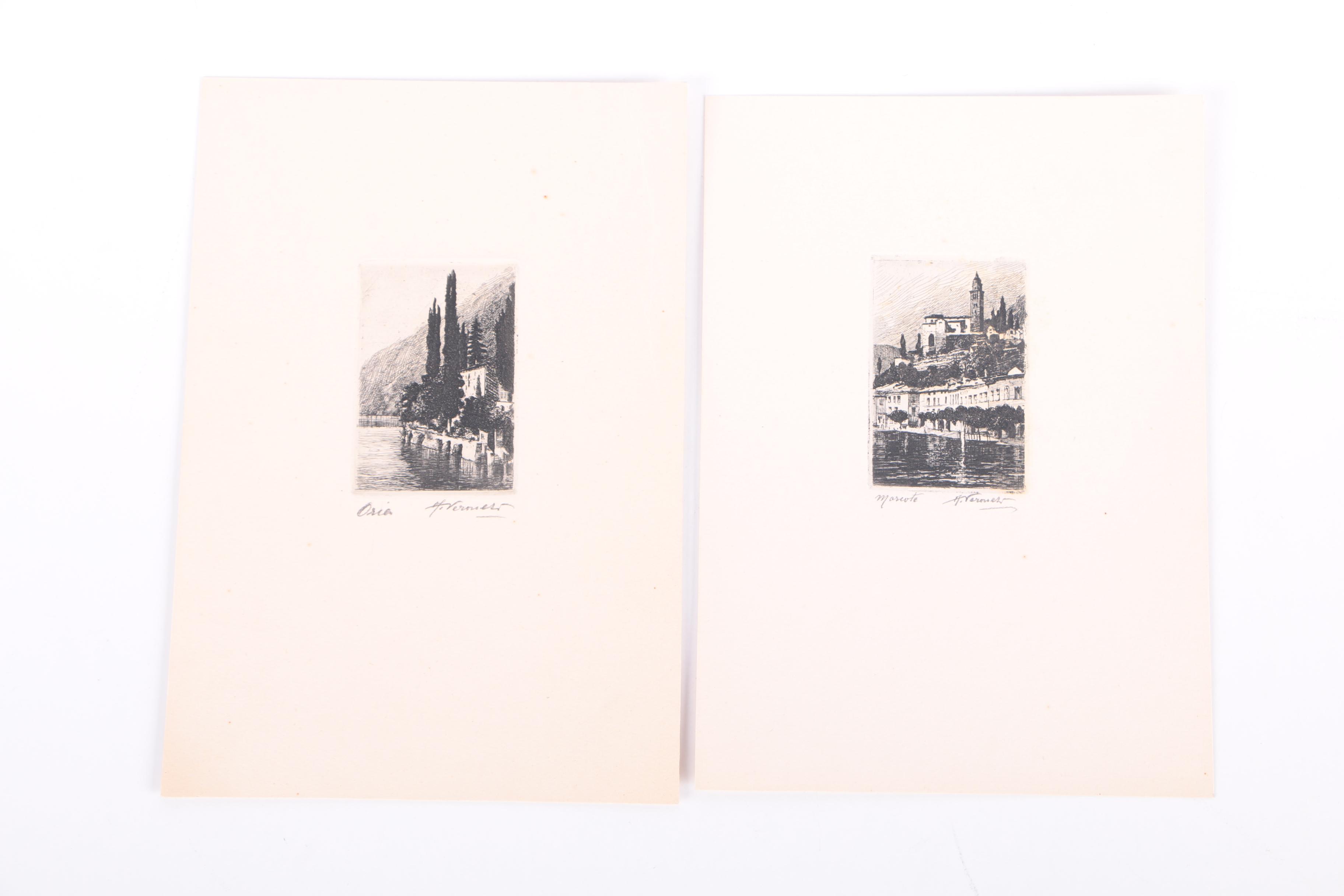 Collection of Etchings on Paper