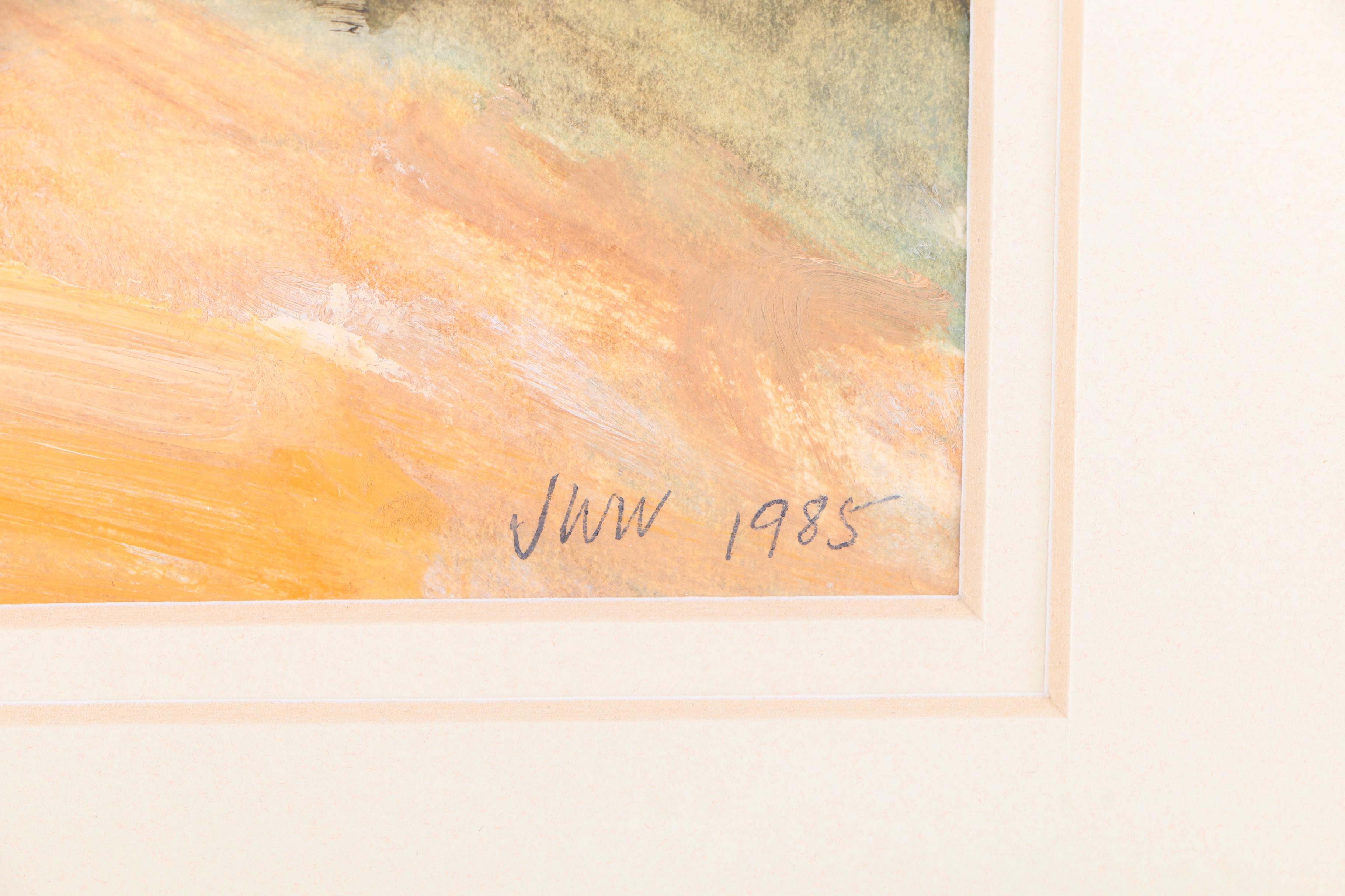 Jane W. Williams Pastel Drawing of a Landscape "Time Stood Still"