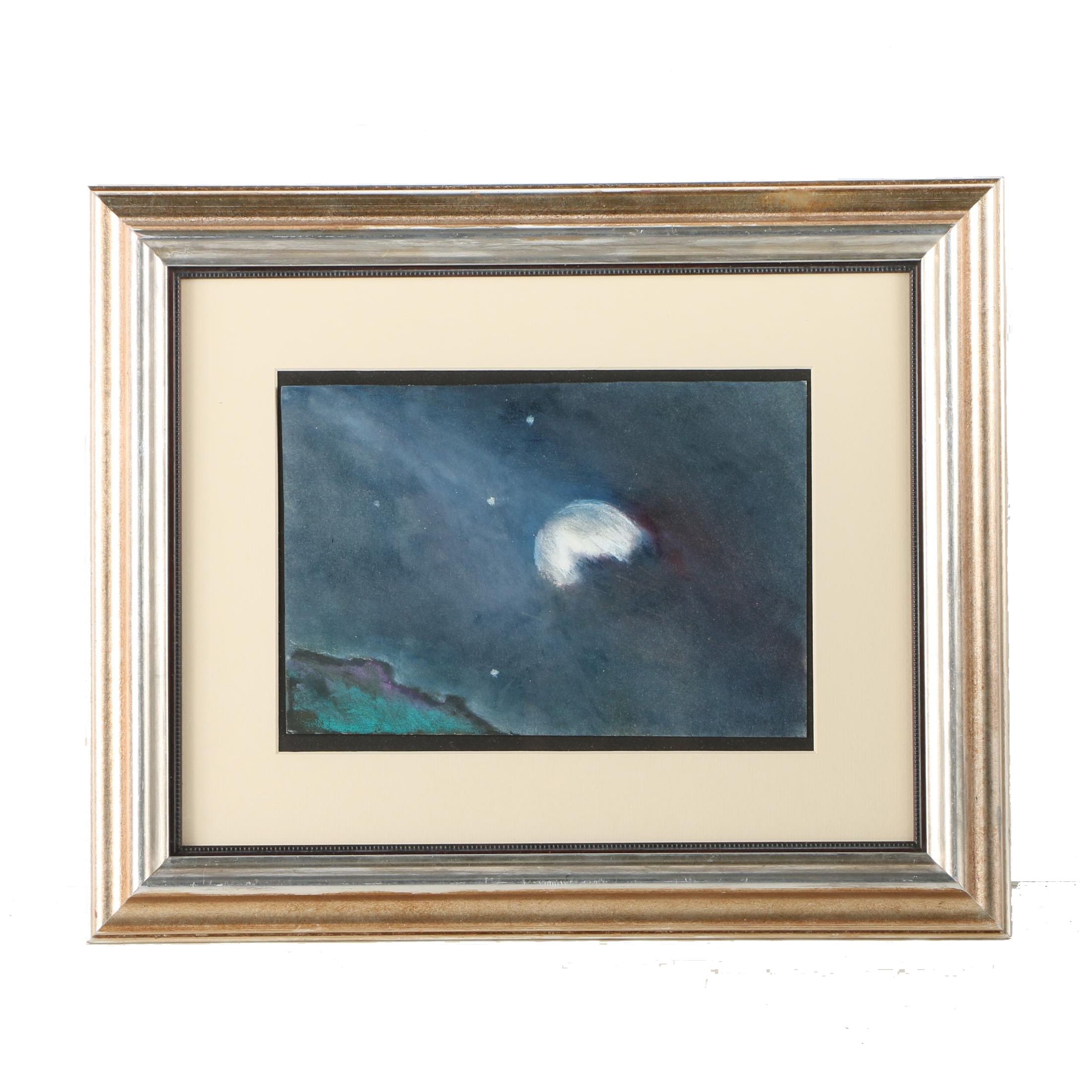 Pastel on Paper of the Night Sky