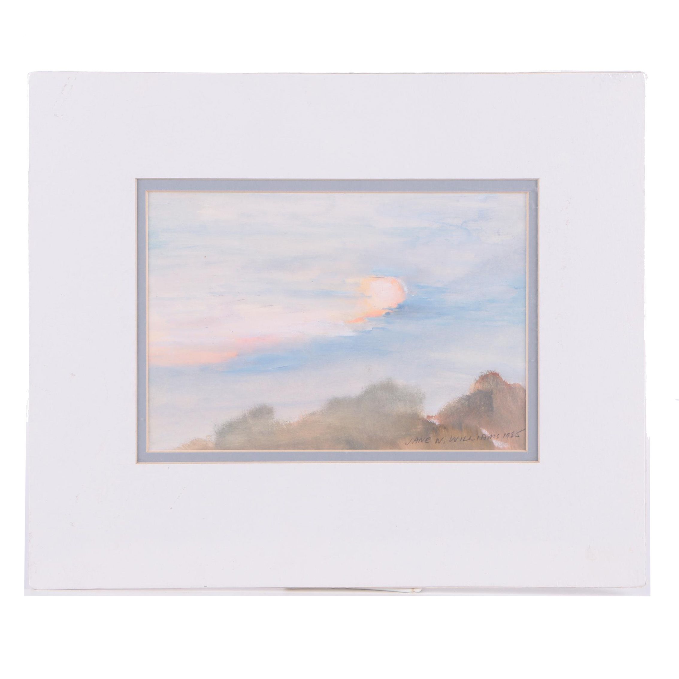 Matted Jane W. Williams Pastel on Paper