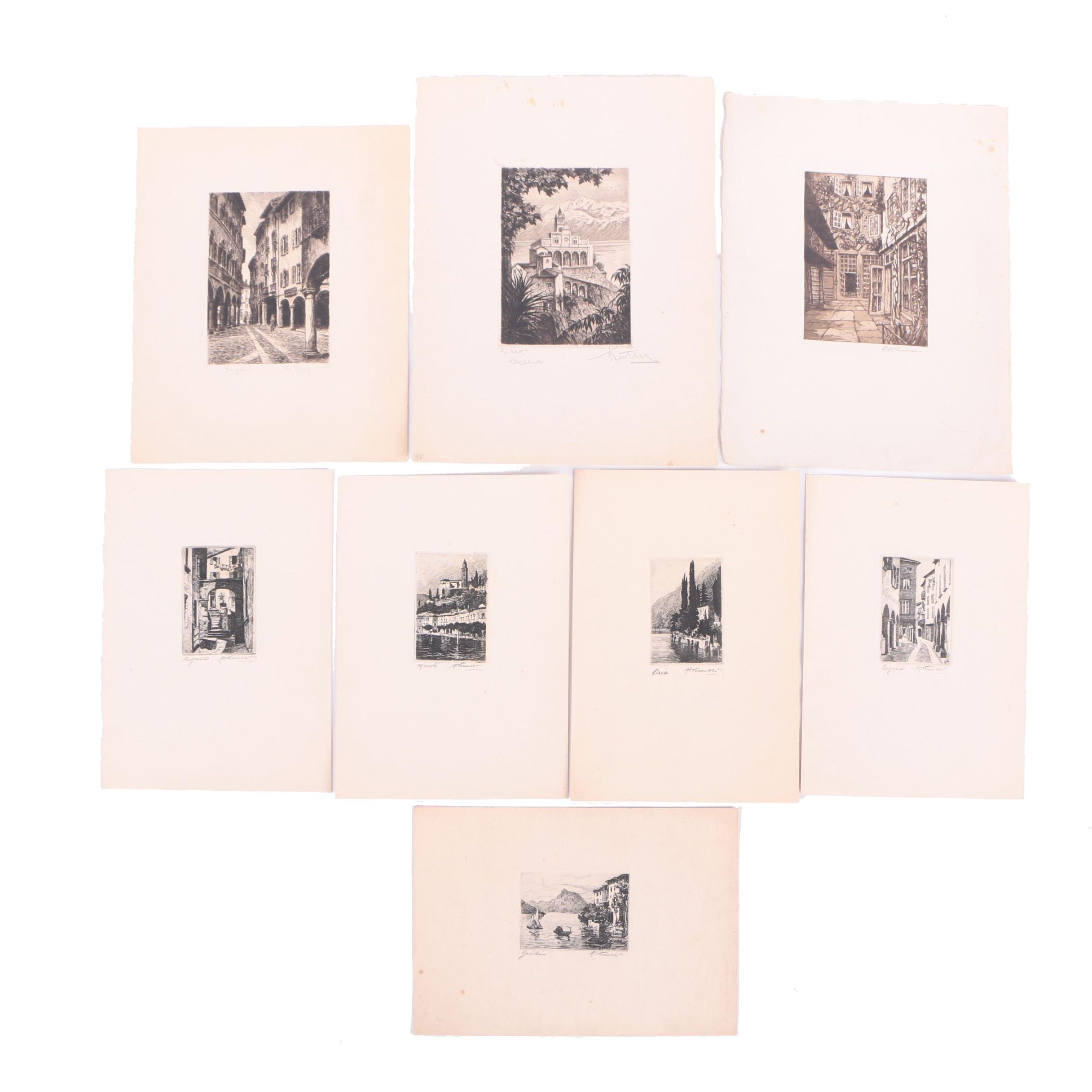 Collection of Etchings on Paper