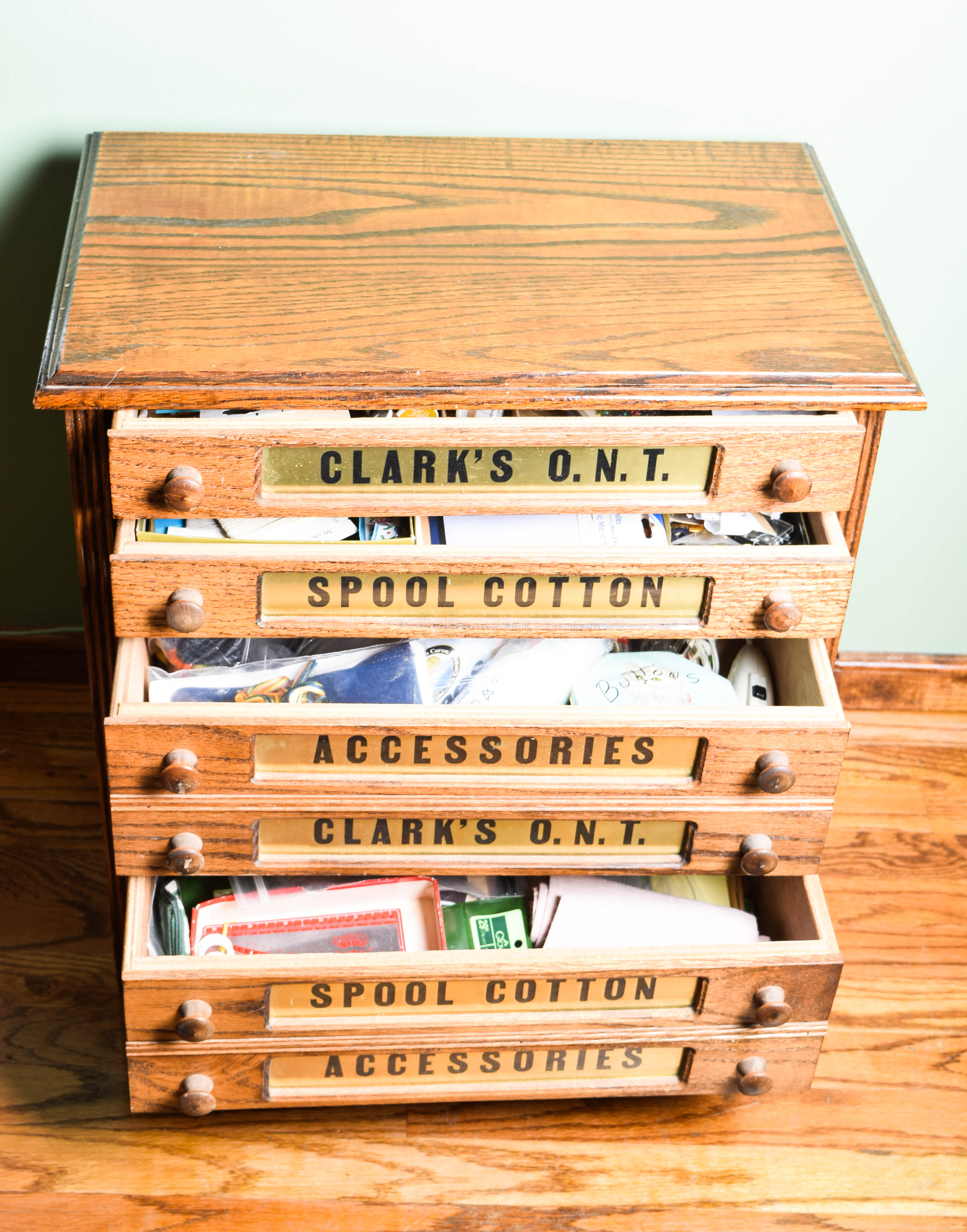 Replica Spool Cabinet by Clark Thread Co.
