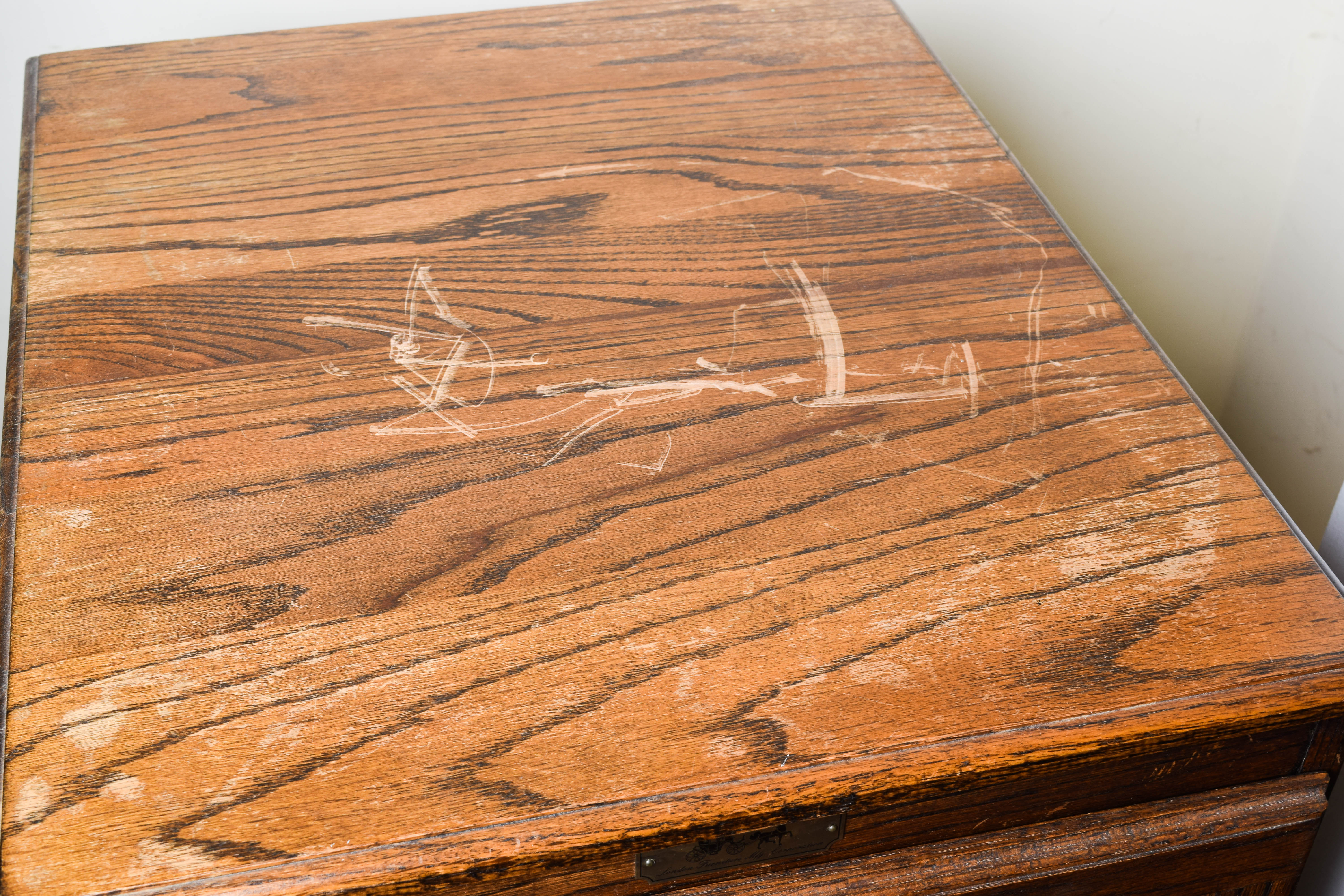 Vintage Oak Filing Cabinet by London Furniture Mfg. Corporation