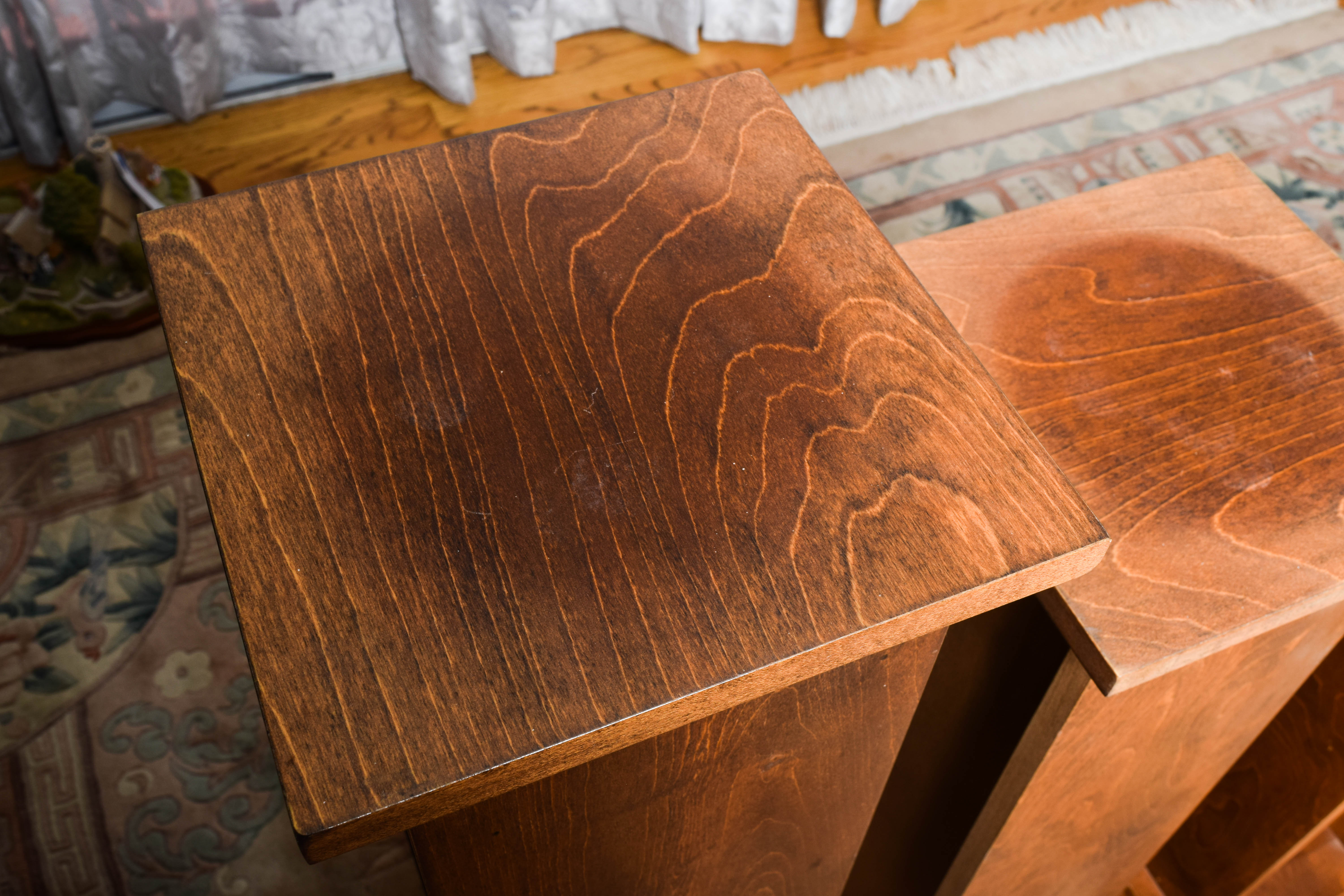 Set of Mid Century Wooden Pedestals in Graduated Sizes