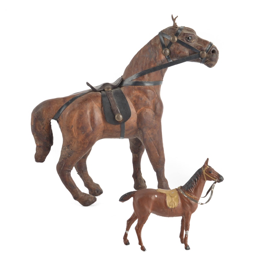 Vintage-to-Antique Horse Figurines
