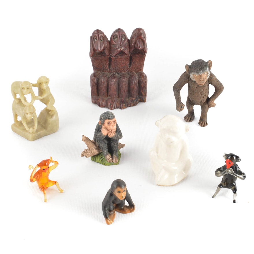 Miniature Monkey Figurines