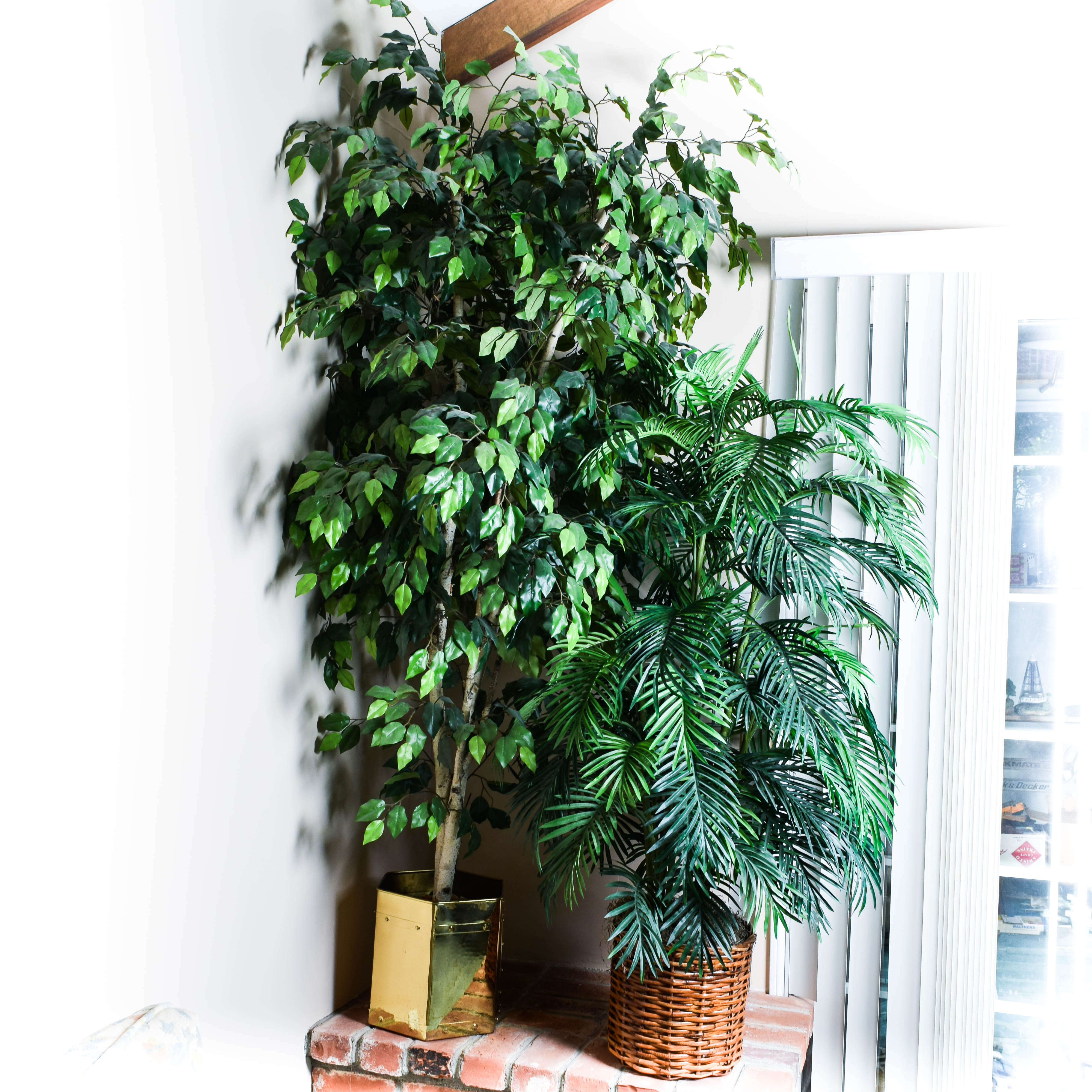 Pair of Large Faux House Plants