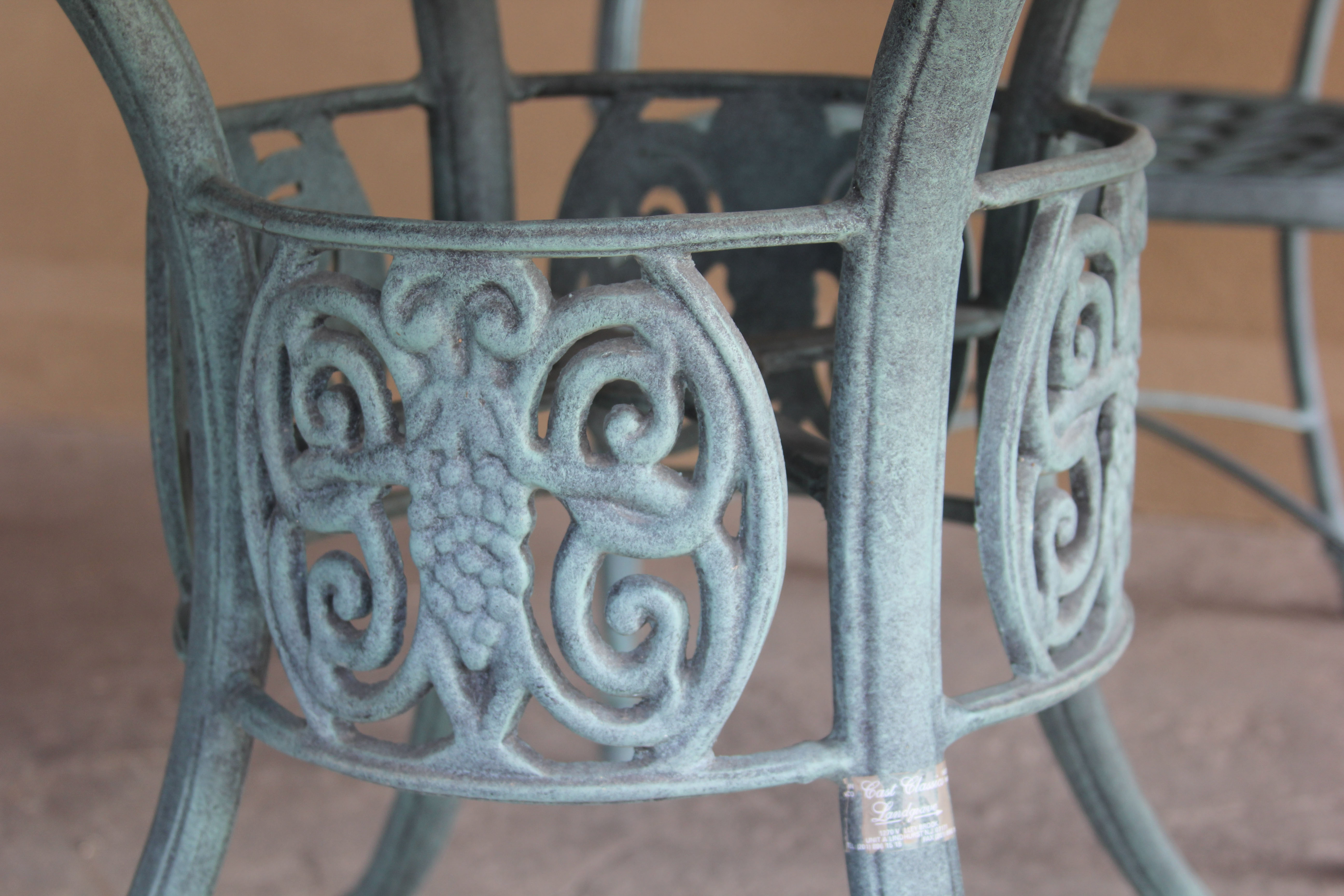 "Cast Classics" Patio Table, Side Table, and Chairs by Landgrave