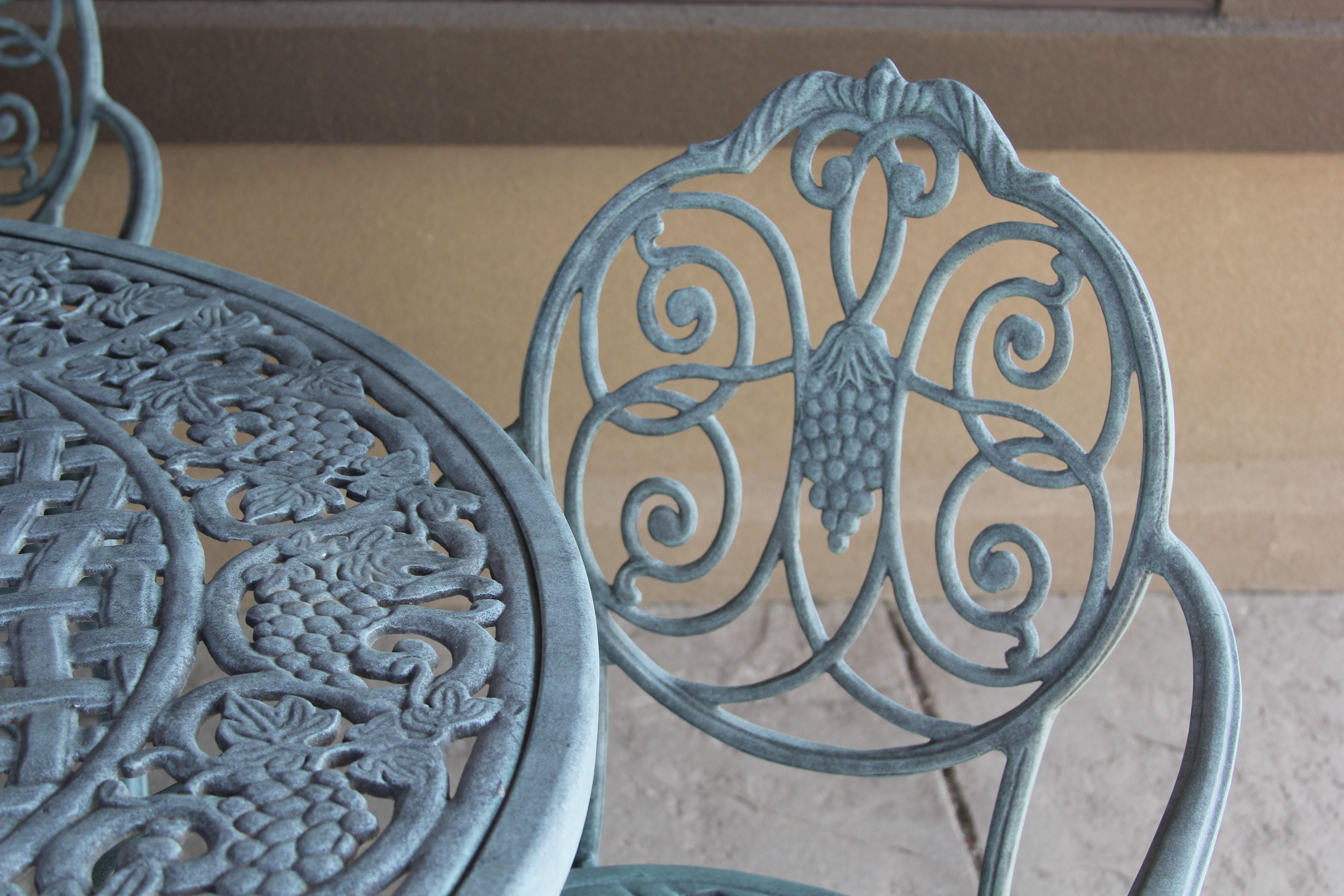 "Cast Classics" Patio Table, Side Table, and Chairs by Landgrave