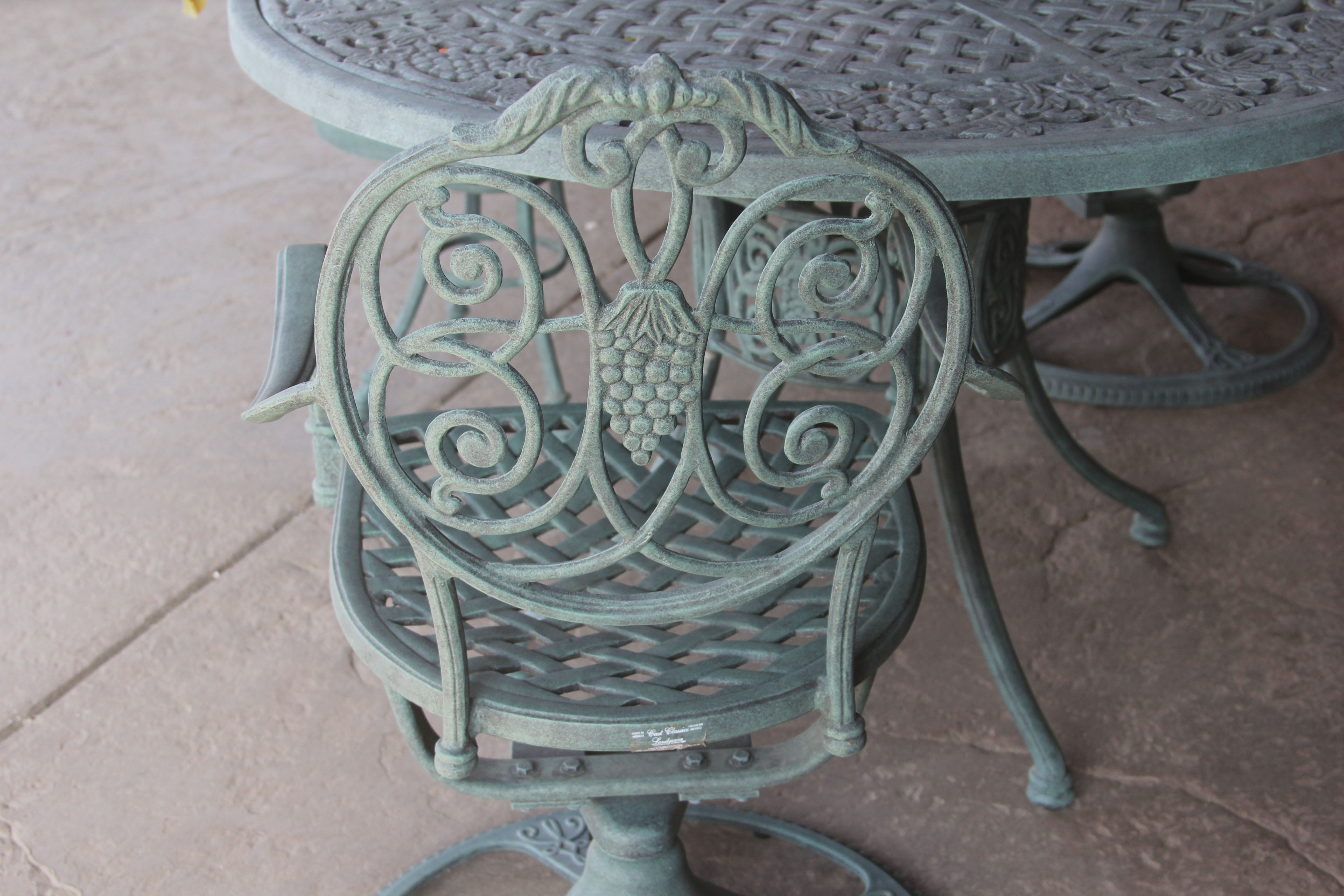 "Cast Classics" Patio Table, Side Table, and Chairs by Landgrave