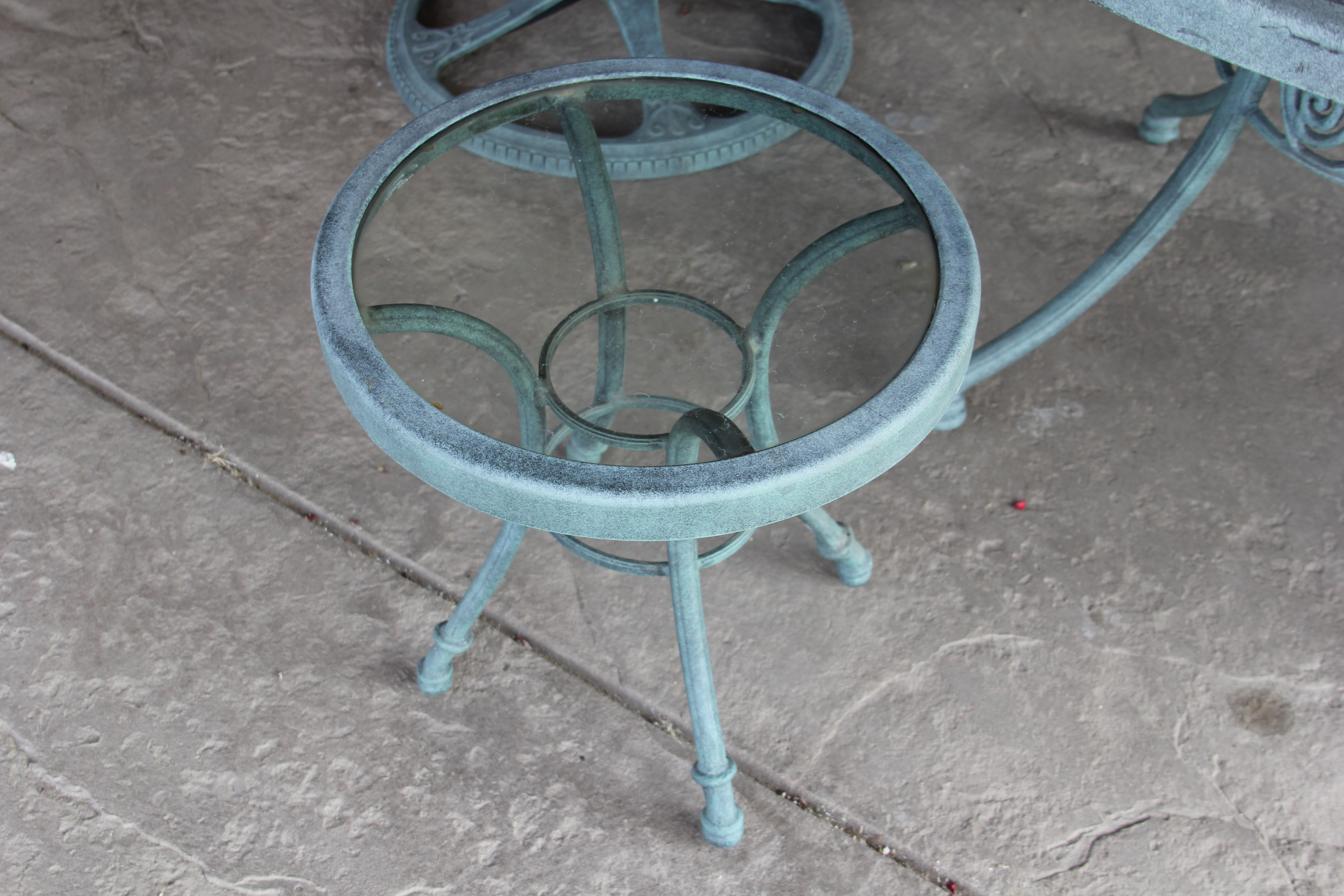 "Cast Classics" Patio Table, Side Table, and Chairs by Landgrave