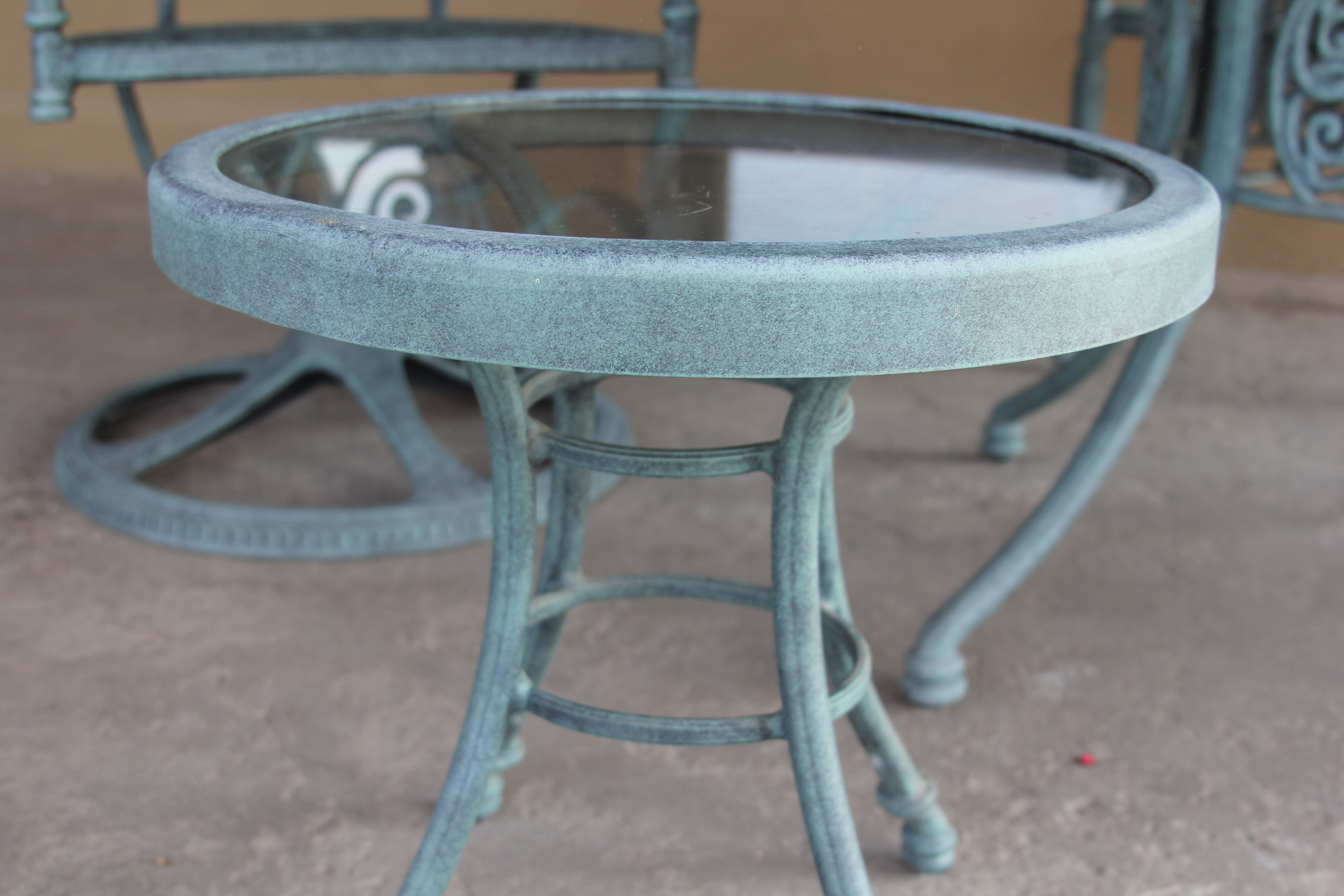 "Cast Classics" Patio Table, Side Table, and Chairs by Landgrave