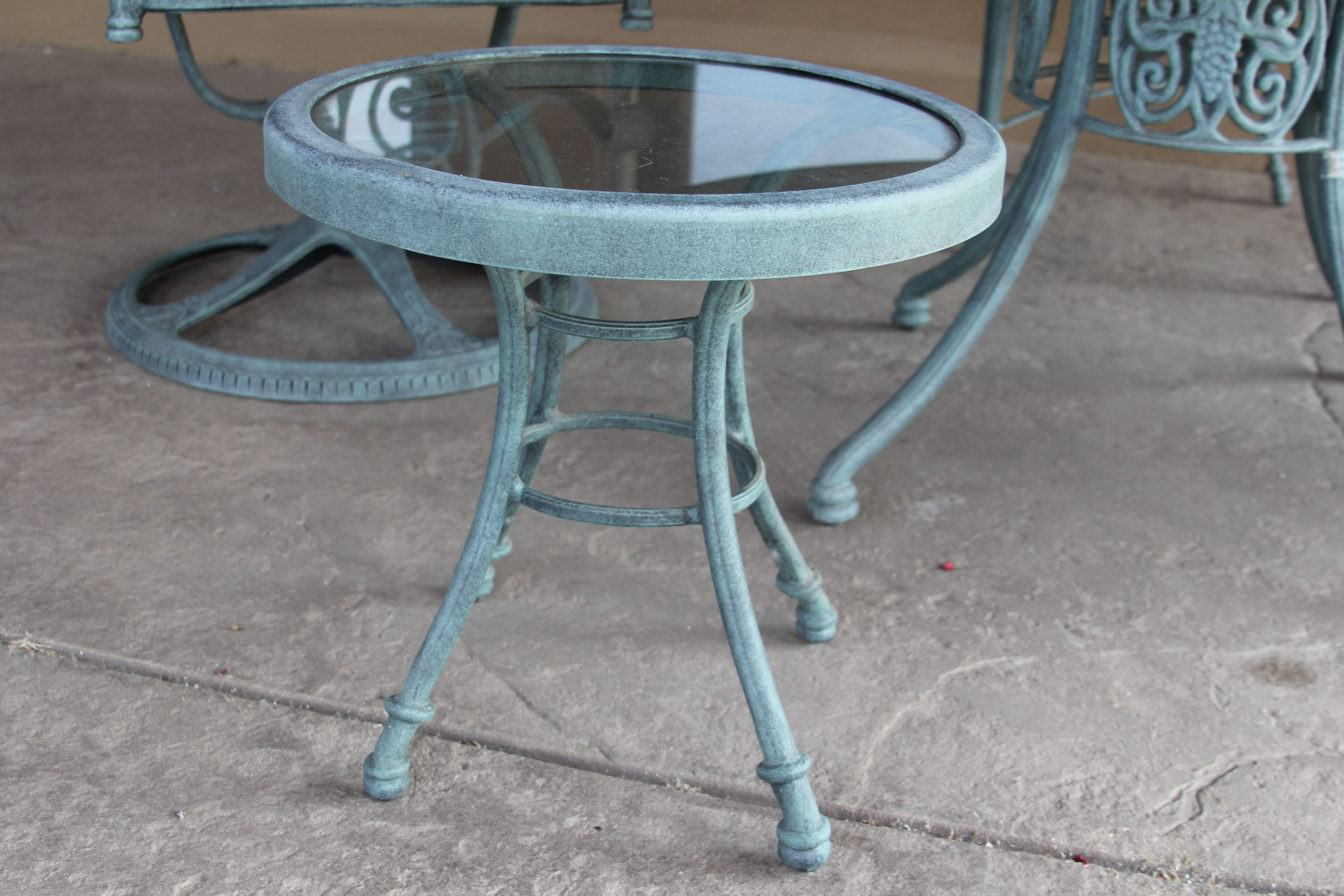 "Cast Classics" Patio Table, Side Table, and Chairs by Landgrave