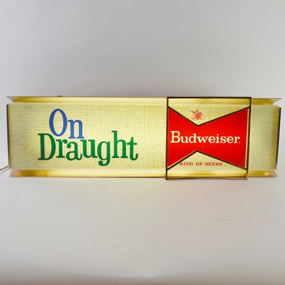Vintage 1961 Budweiser King of Beers "On Draught" Illuminated Sign