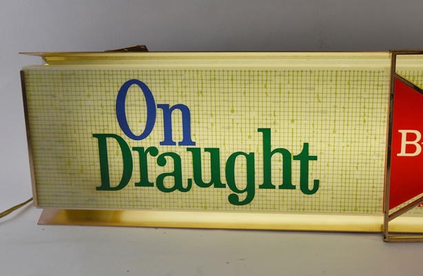 Vintage 1961 Budweiser King of Beers "On Draught" Illuminated Sign