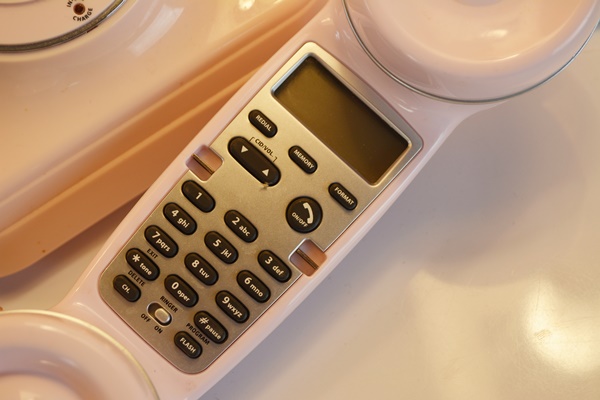 Pottery Barn Pink Grand Phone and Two Table Lamps