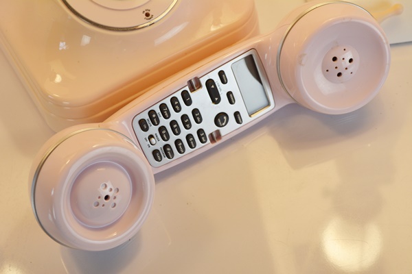 Pottery Barn Pink Grand Phone and Two Table Lamps