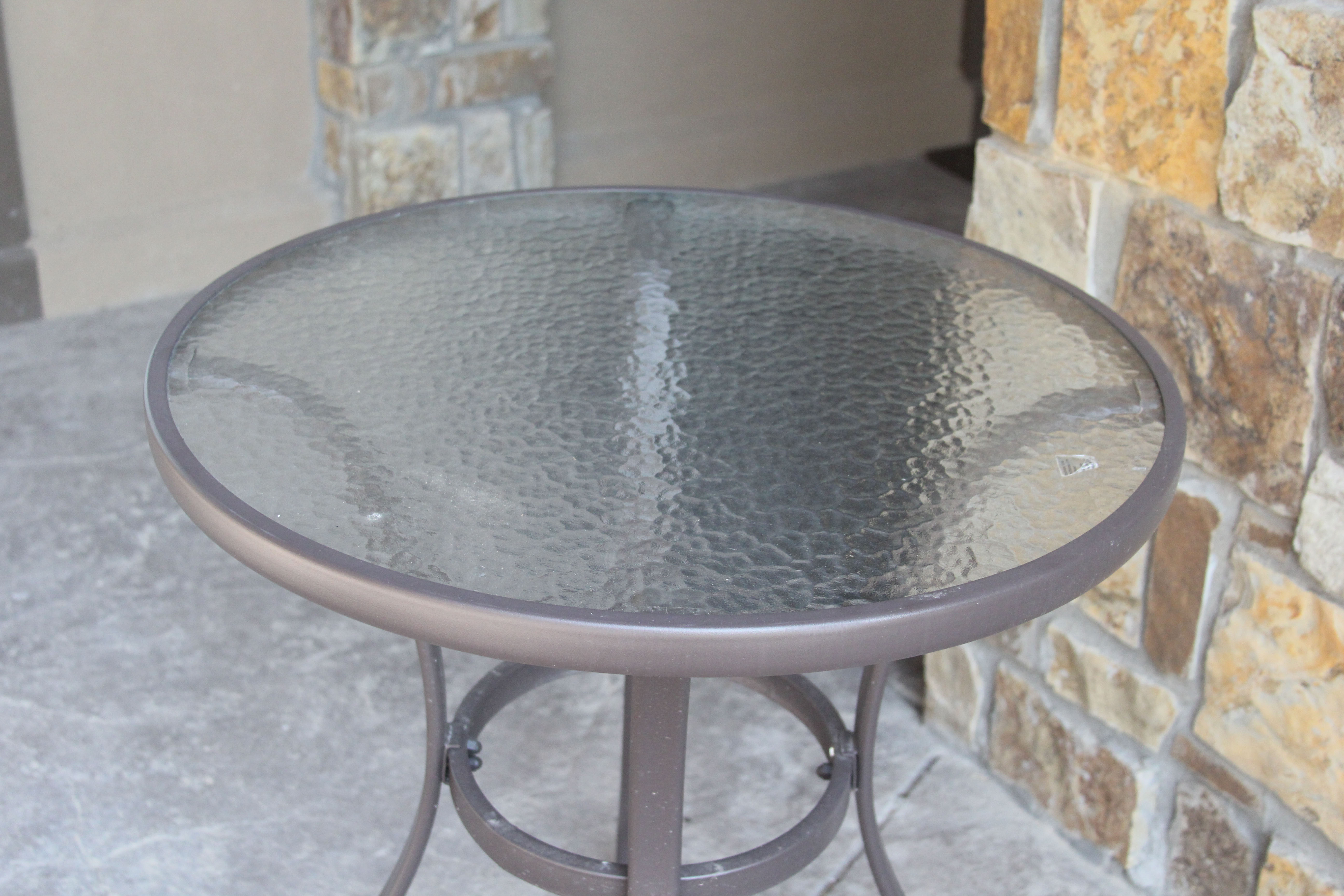 Glass Top Patio Table