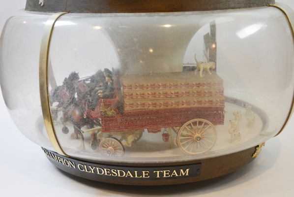 Vintage Budweiser "World Champion Clydesdale Team" Rotating Illuminated Bar Sign