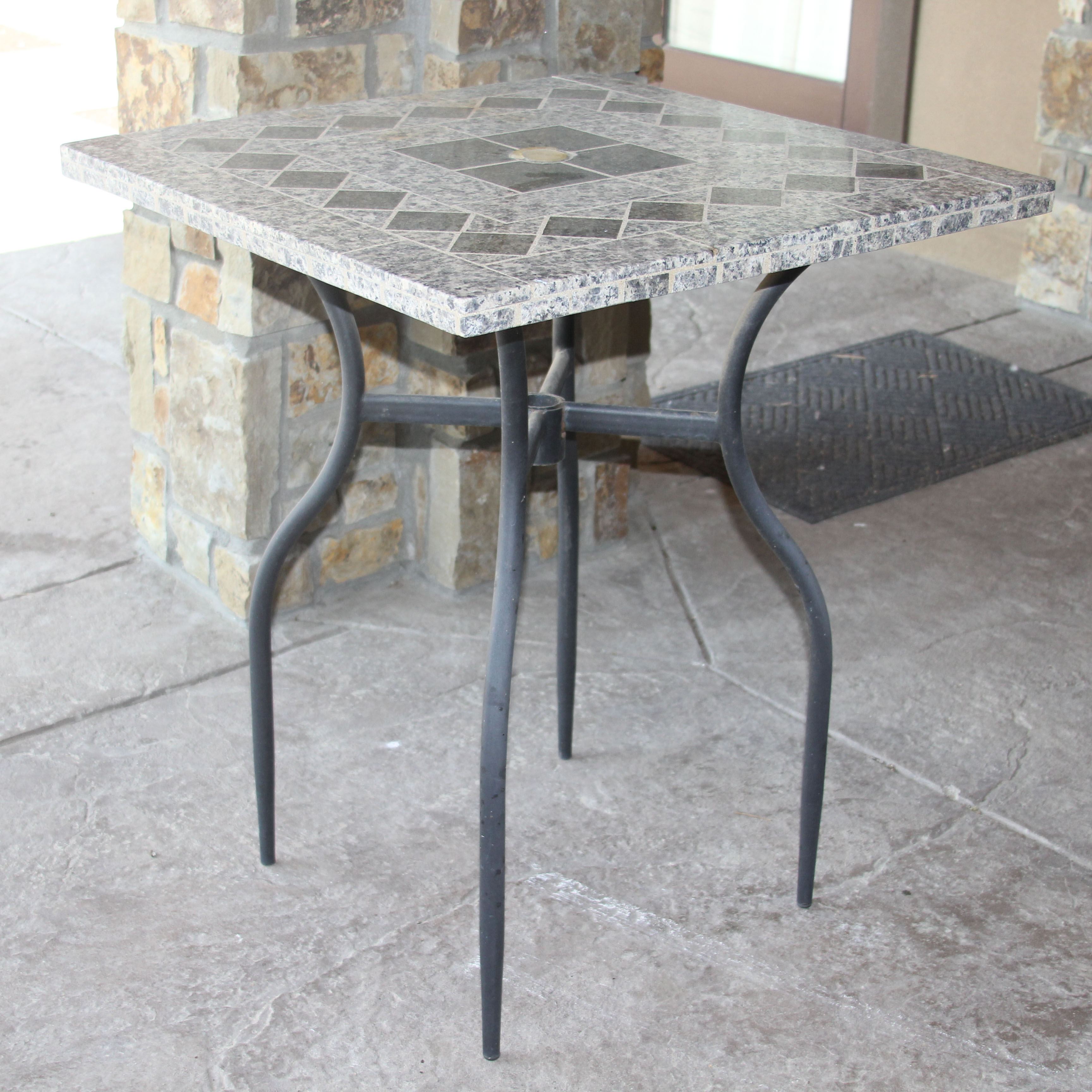 Granite Tile Patio Table