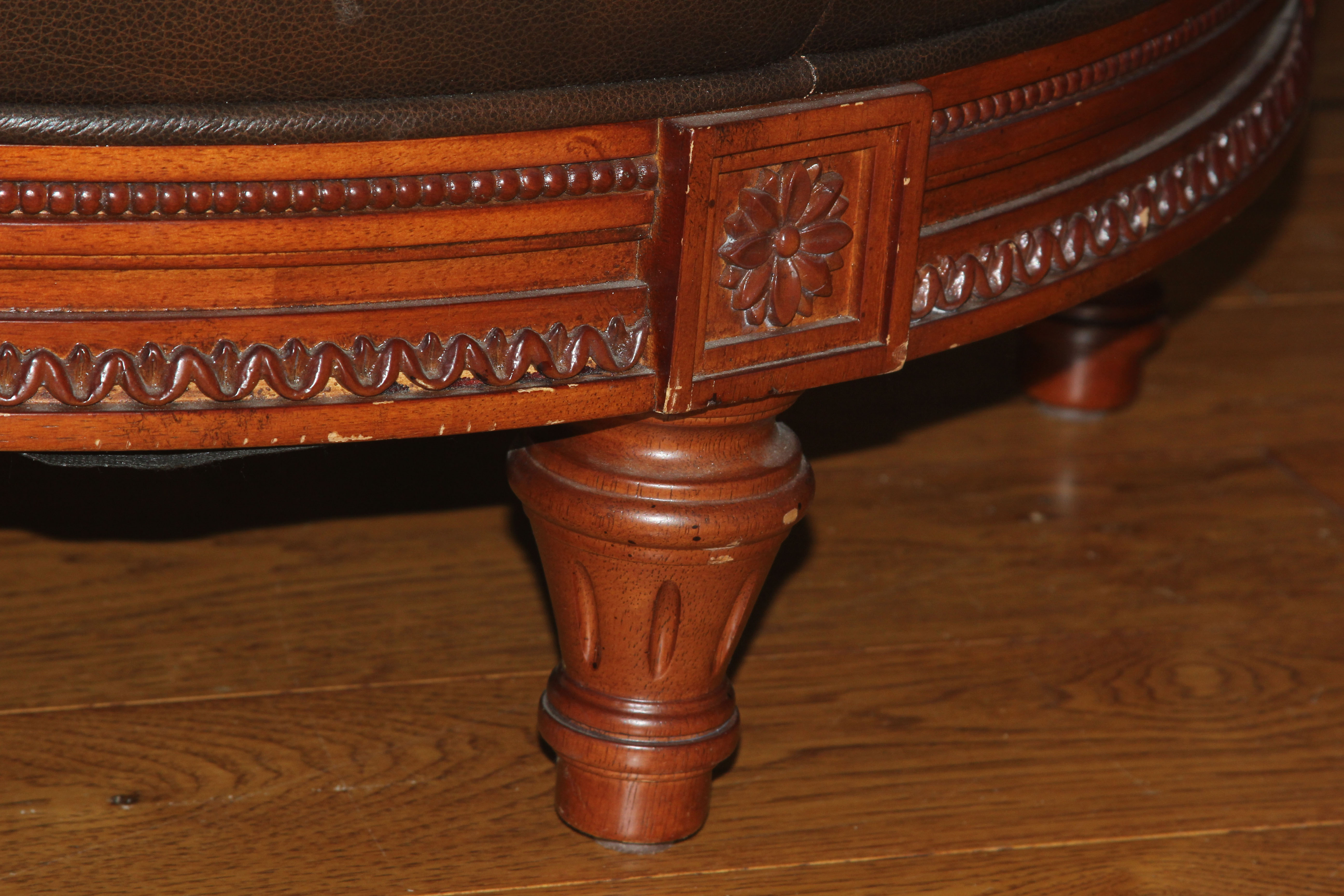 Louis XVI Inspired Tufted Ottoman by Bombay Company