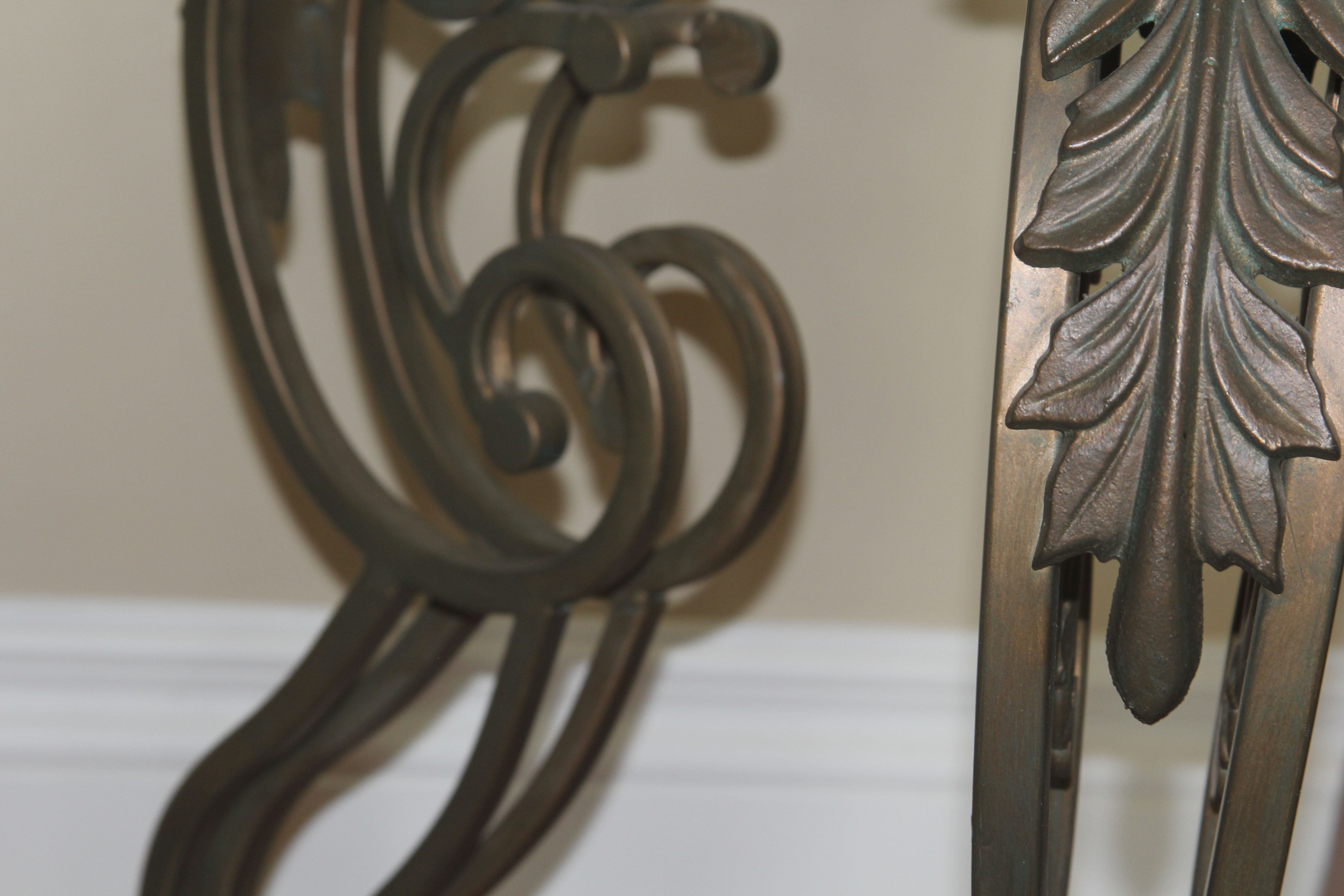 Neoclassical Inspired Glass Top Side Table