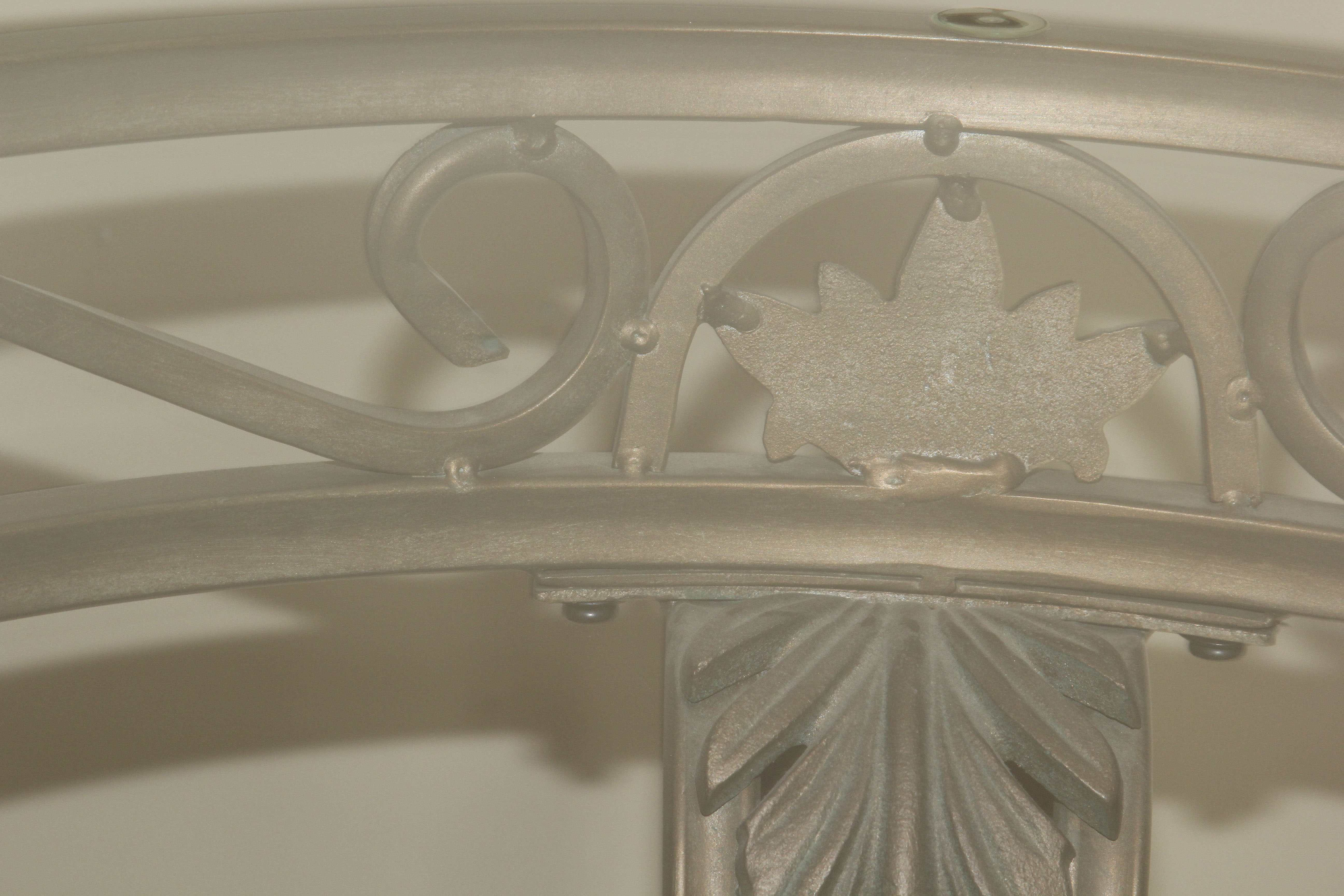 Neoclassical Inspired Glass Top Side Table