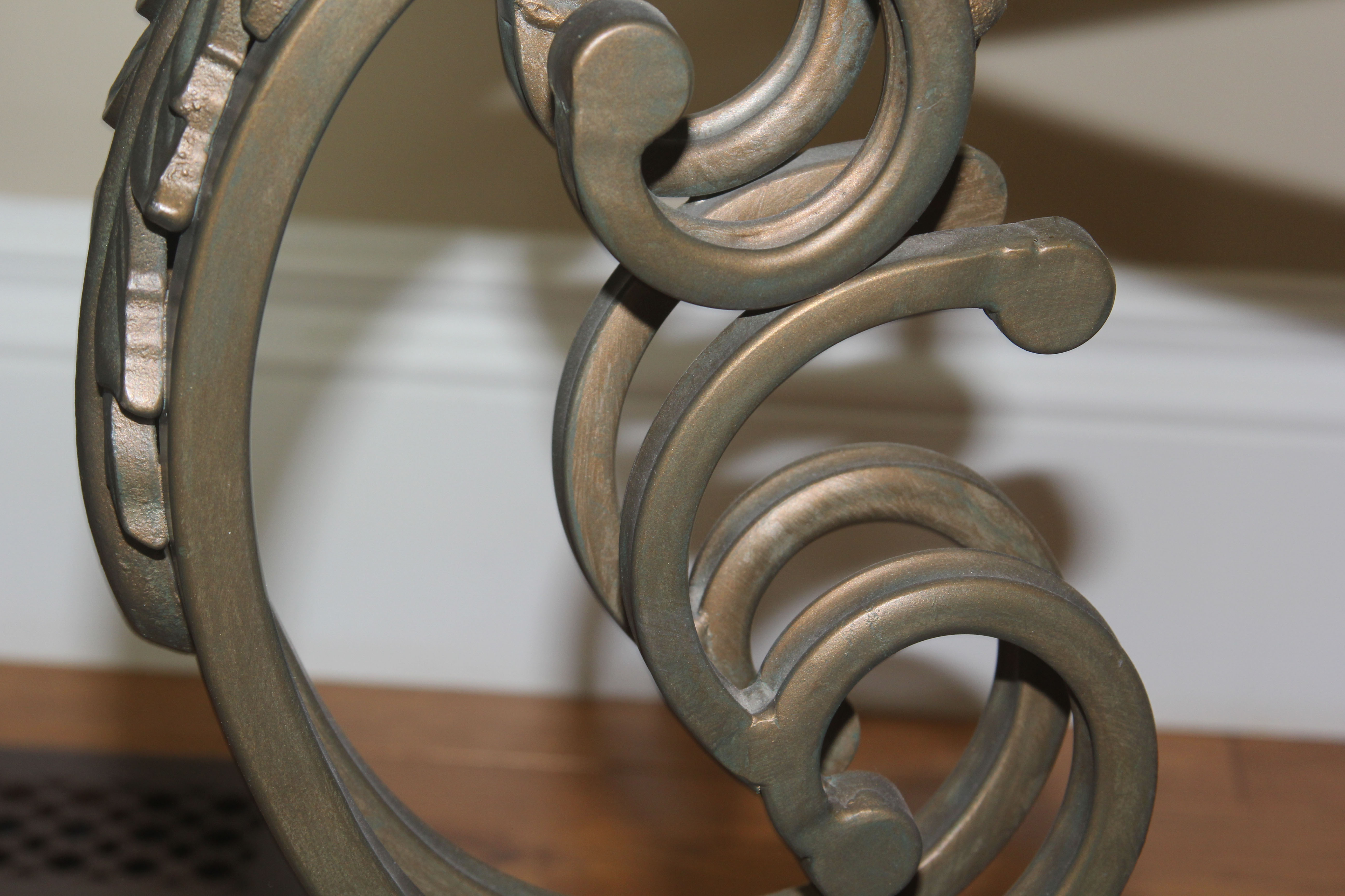 Neoclassical Inspired Glass Top Side Table