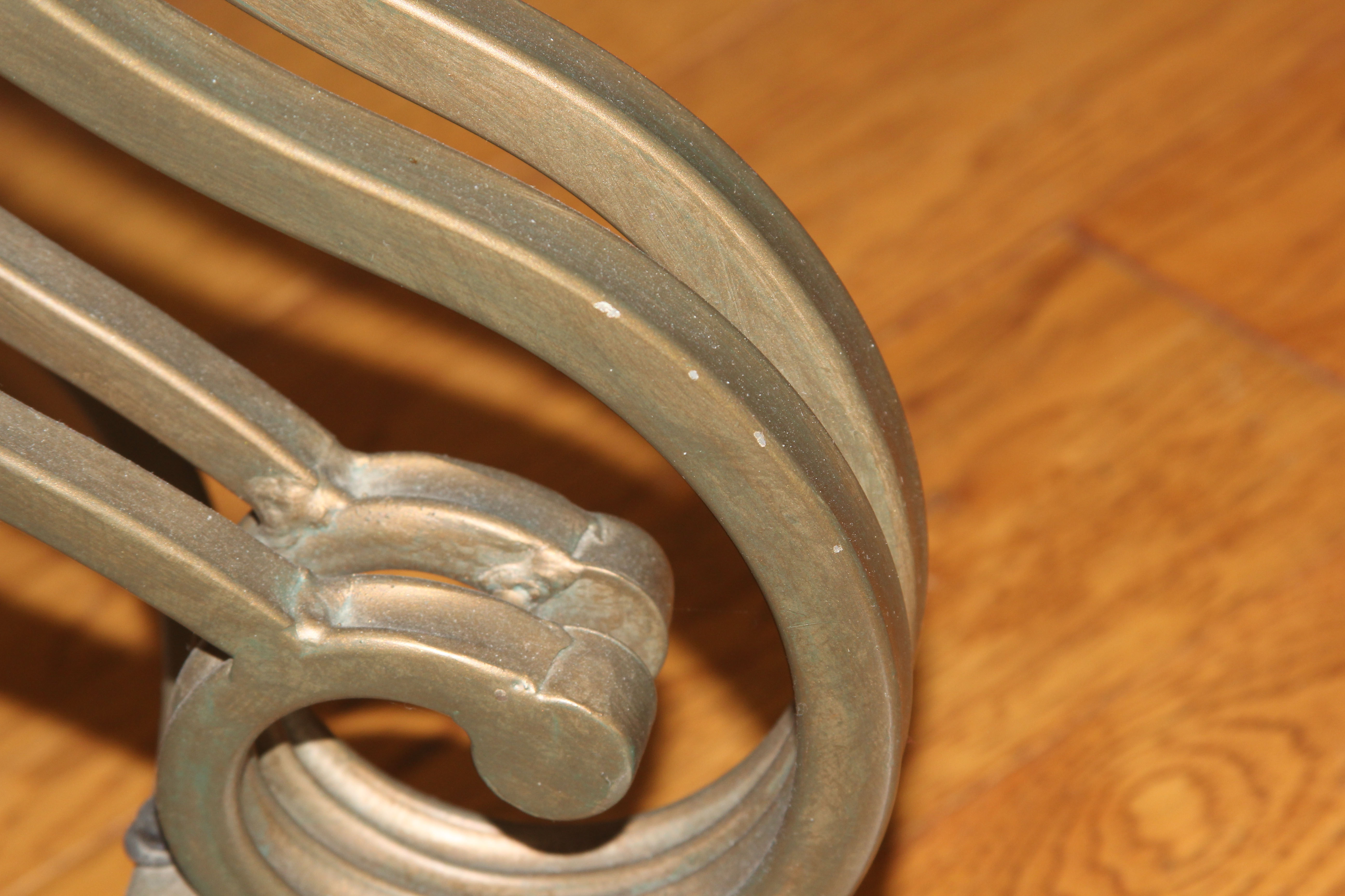 Neoclassical Inspired Glass Top Side Table