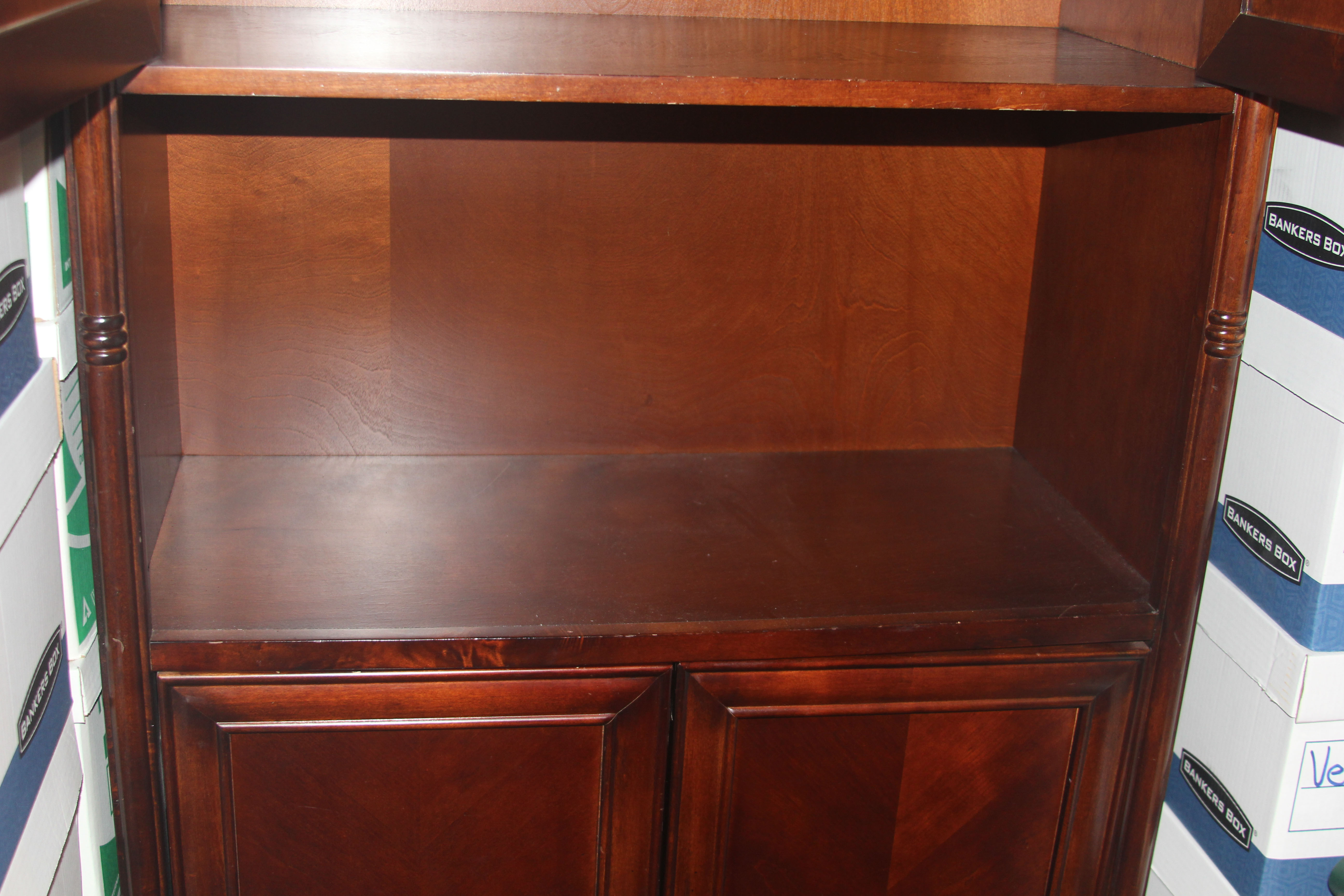Mahogany Veneer Office Cabinet