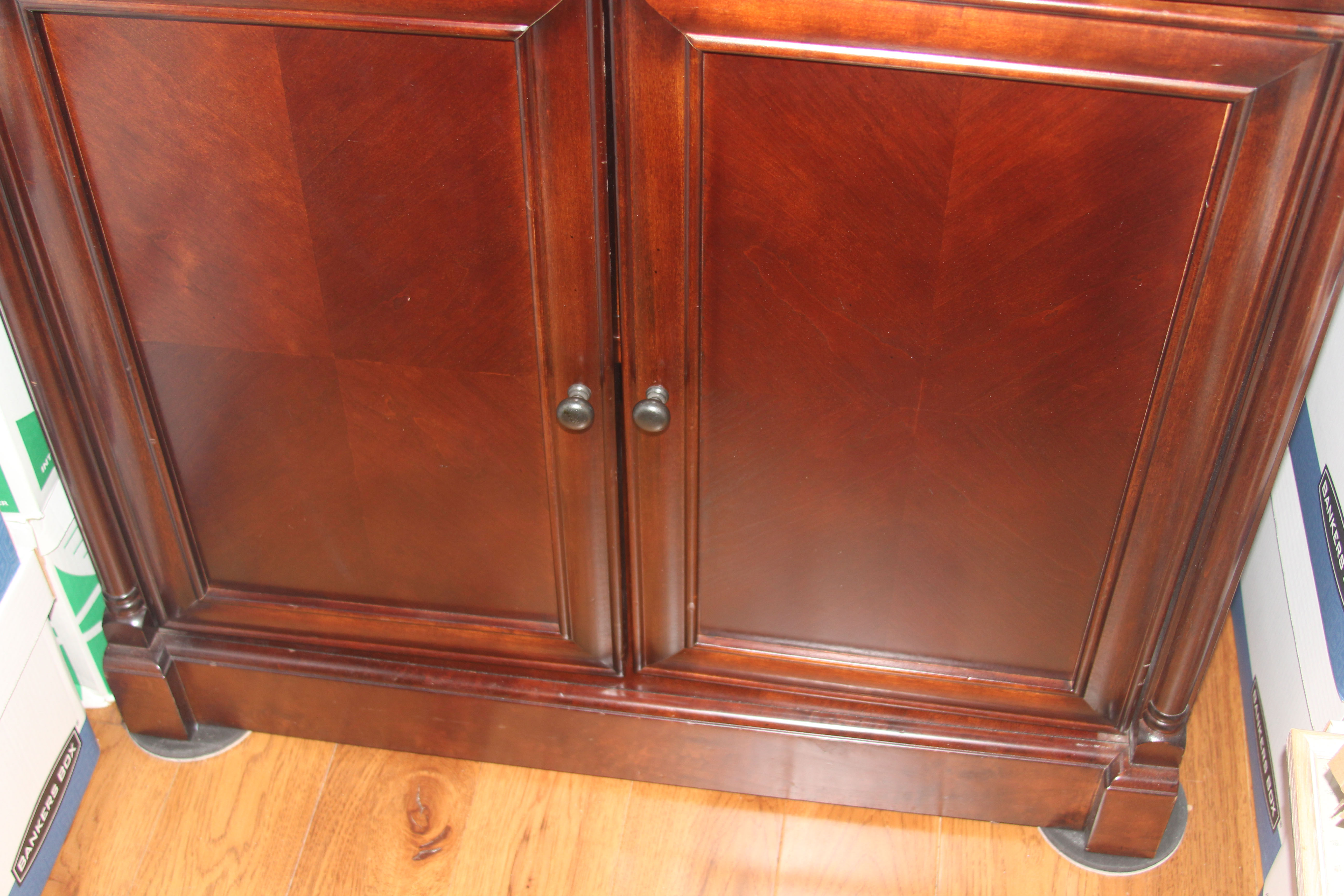 Mahogany Veneer Office Cabinet