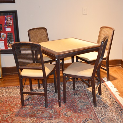 Stakmore Folding Table and Four Chairs