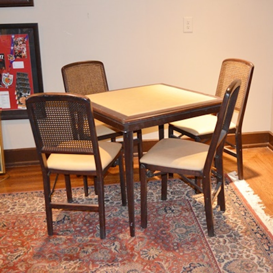 Stakmore Folding Table and Four Chairs