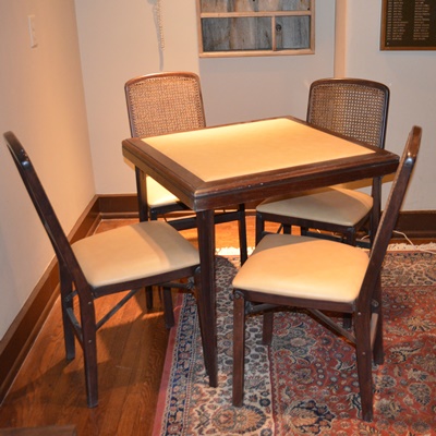 Stakmore Folding Table and Four Chairs