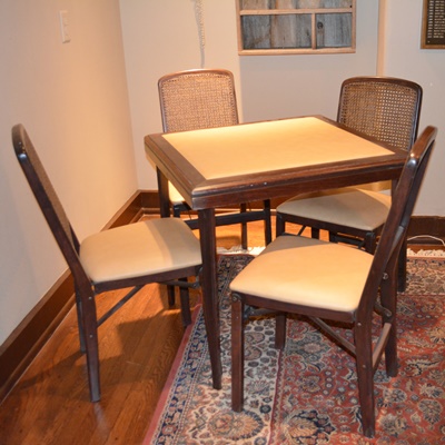 Stakmore Folding Table and Four Chairs